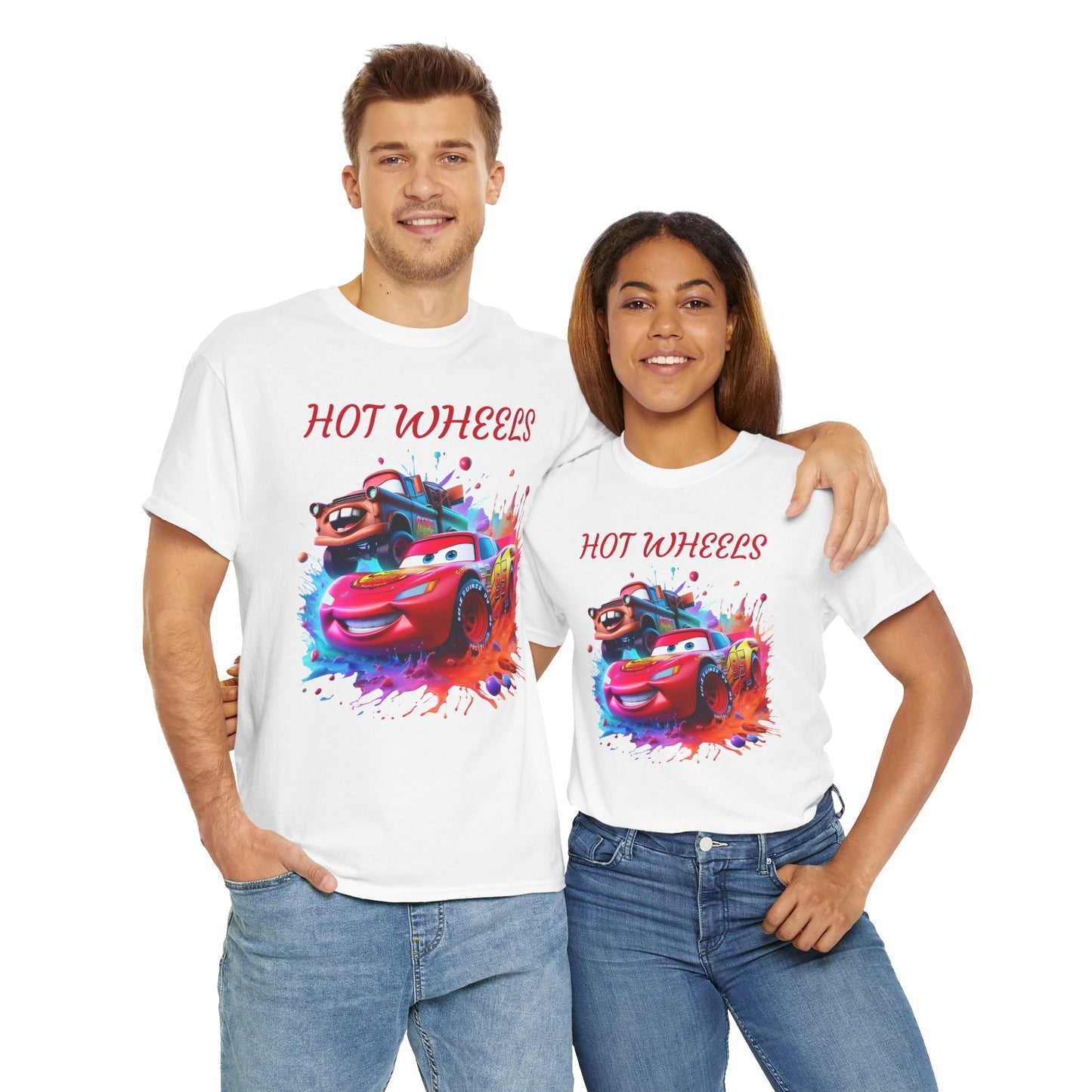 Princess Grace Cool Cars Unisex Heavy Cotton Tee Hot Wheels Graphic Tee for Kids and Adults