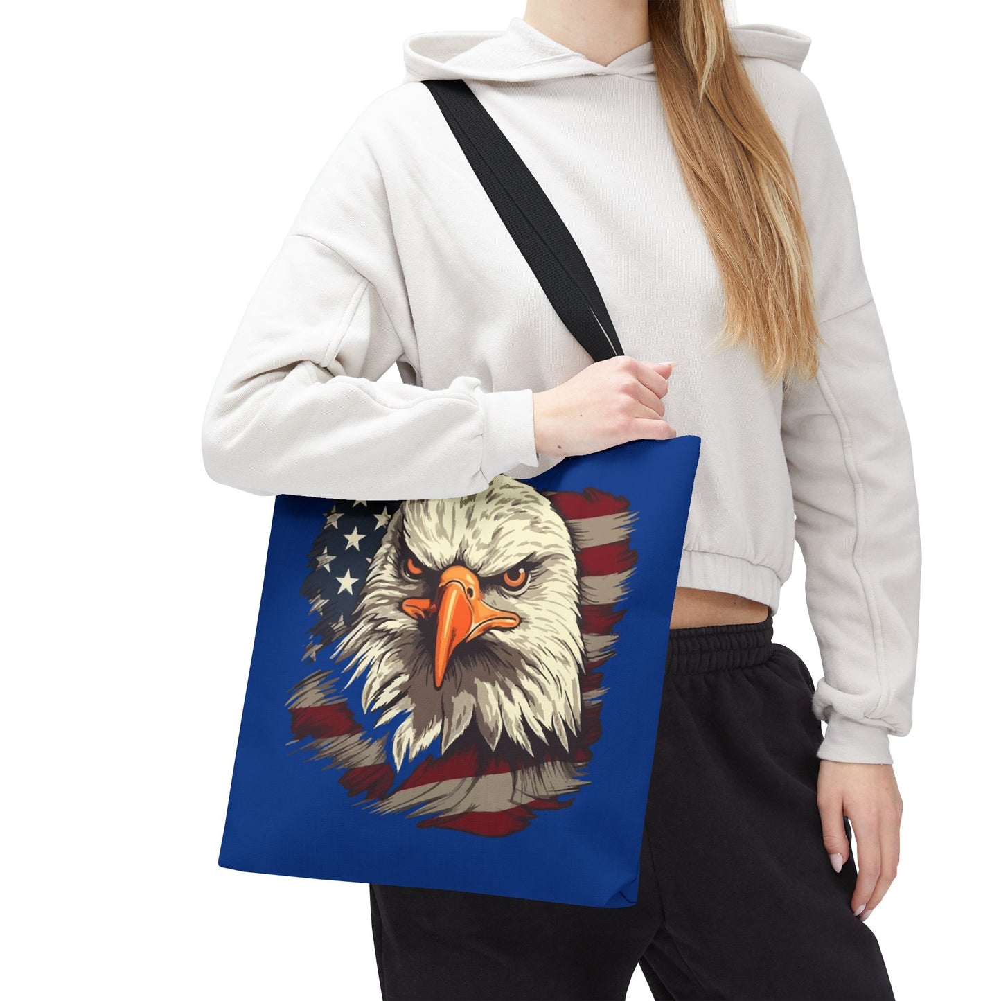 Princess Grace Patriotic Eagle Tote Bag American Flag Design