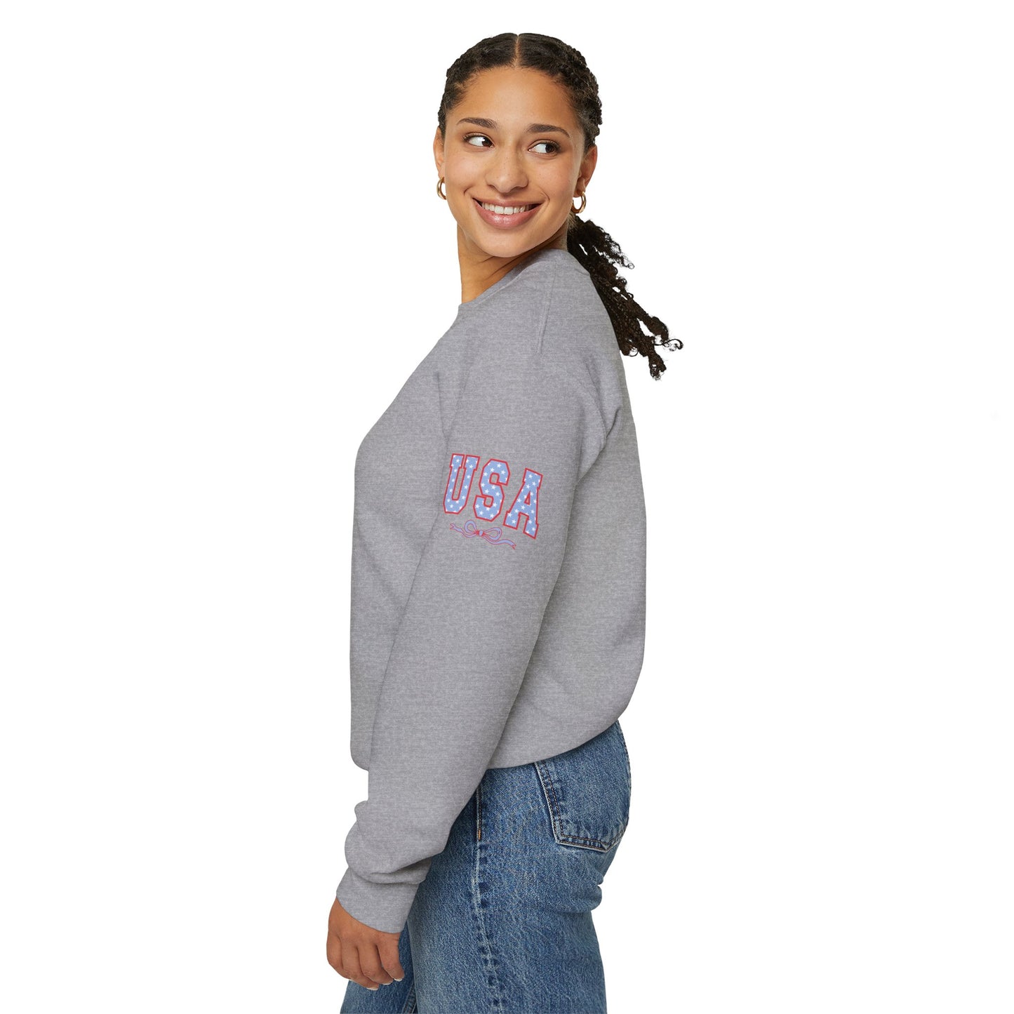 Princess Grace USA Patriotic Crewneck Sweatshirt for All Seasons