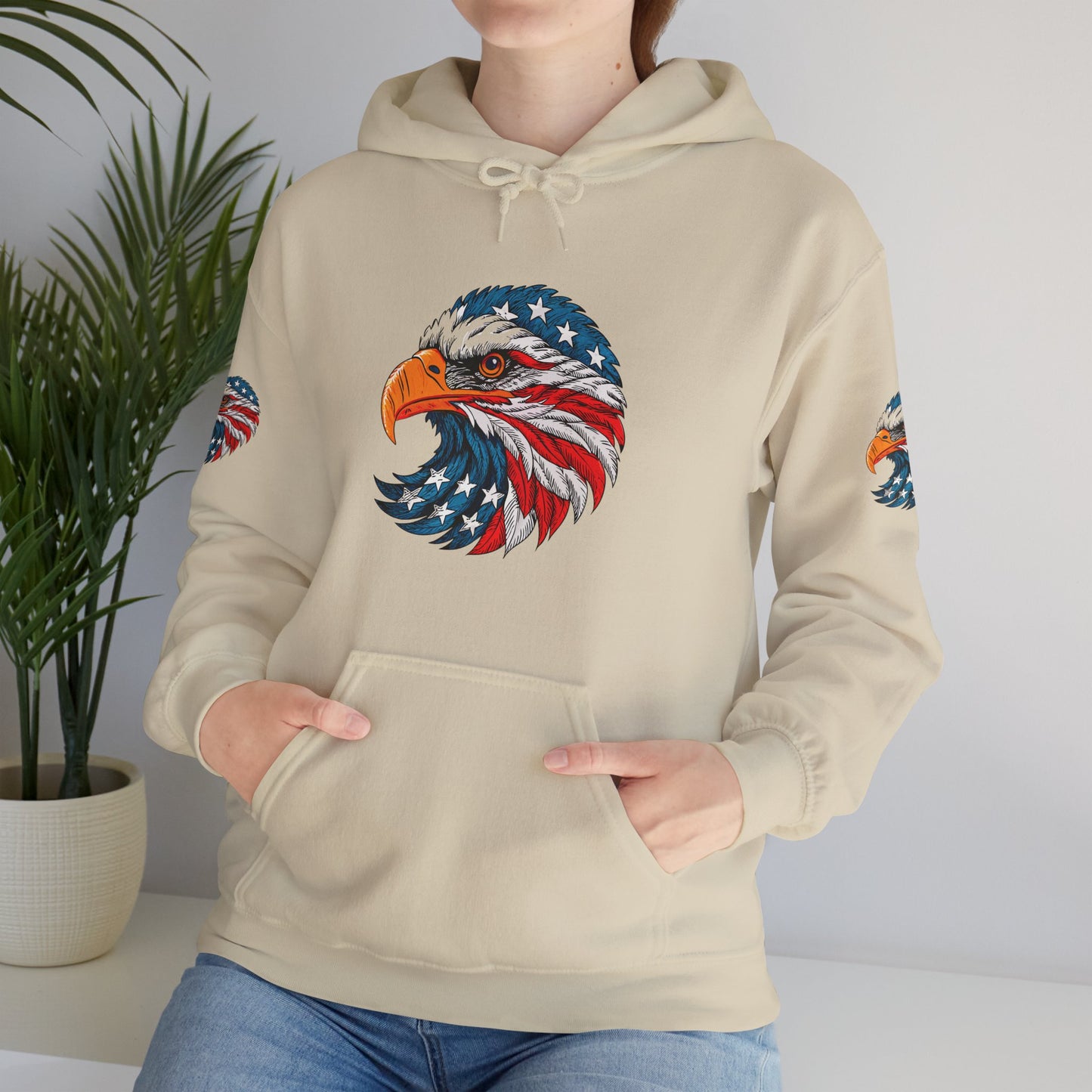 Princess Grace Patriotic Eagle Hoodie Unisex Heavy Blend Sweatshirt