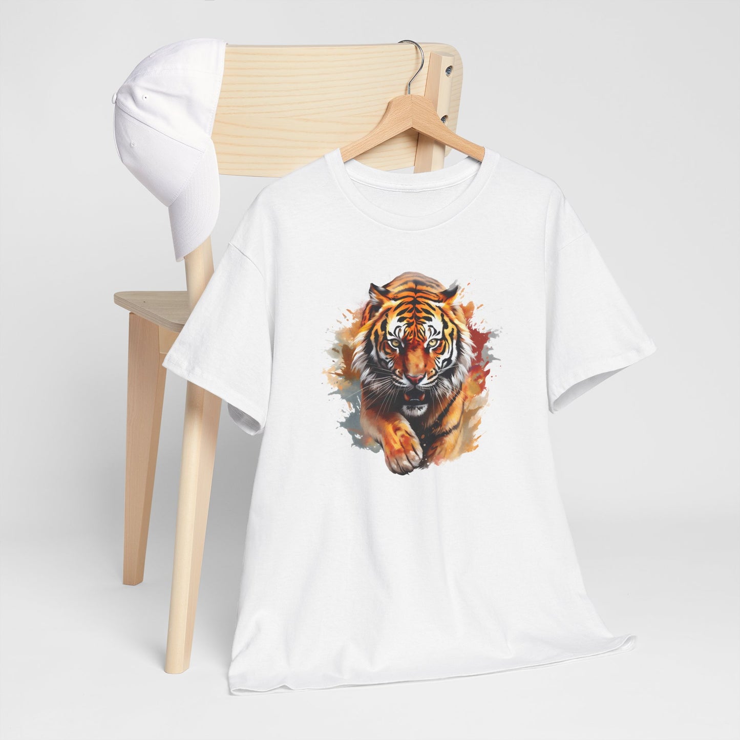 Princess Grace Fierce Tiger Unisex Heavy Cotton Tee Wild Animal Graphic Shirt