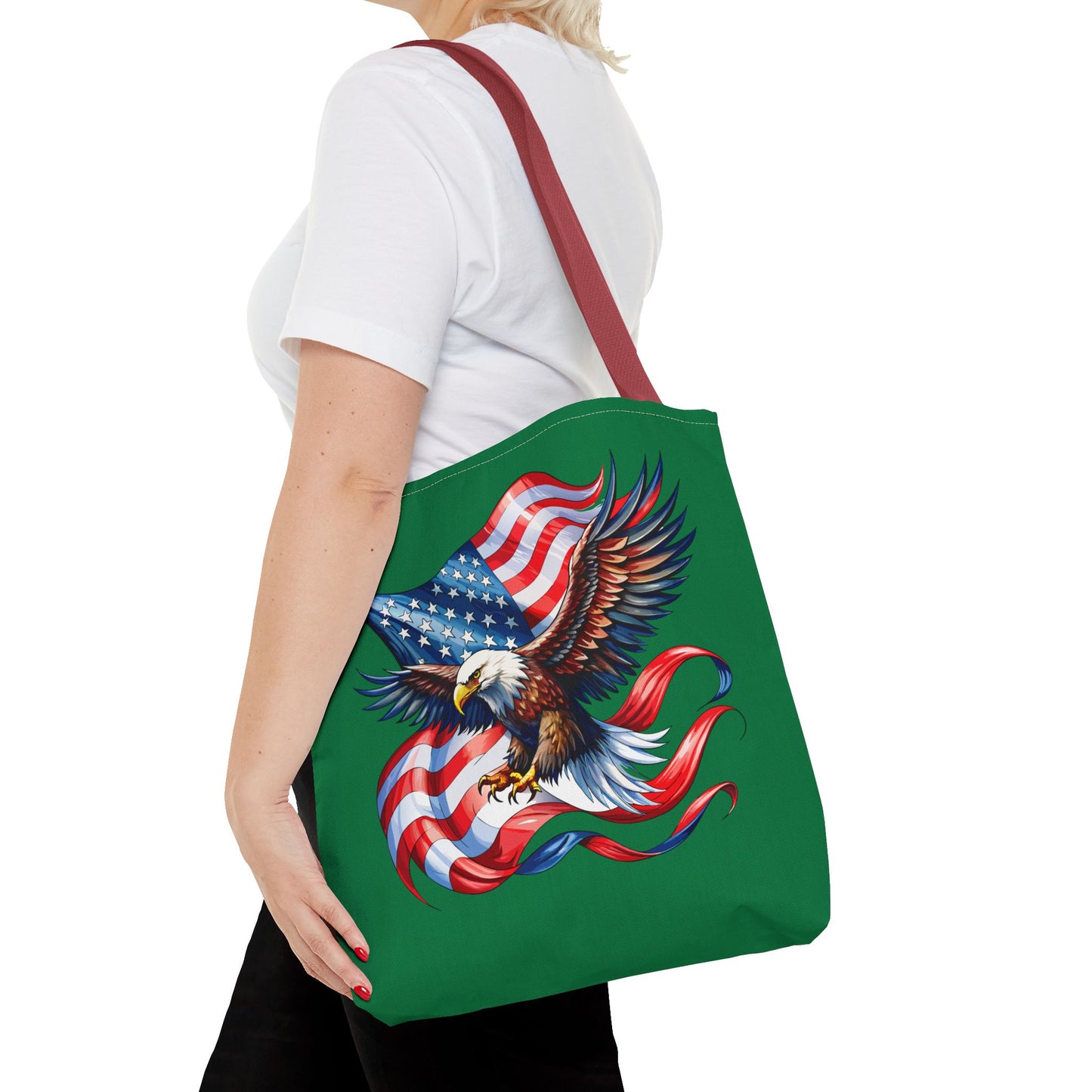 Princess Grace Patriotic Eagle Tote Bag American Flag Design for Independence Day