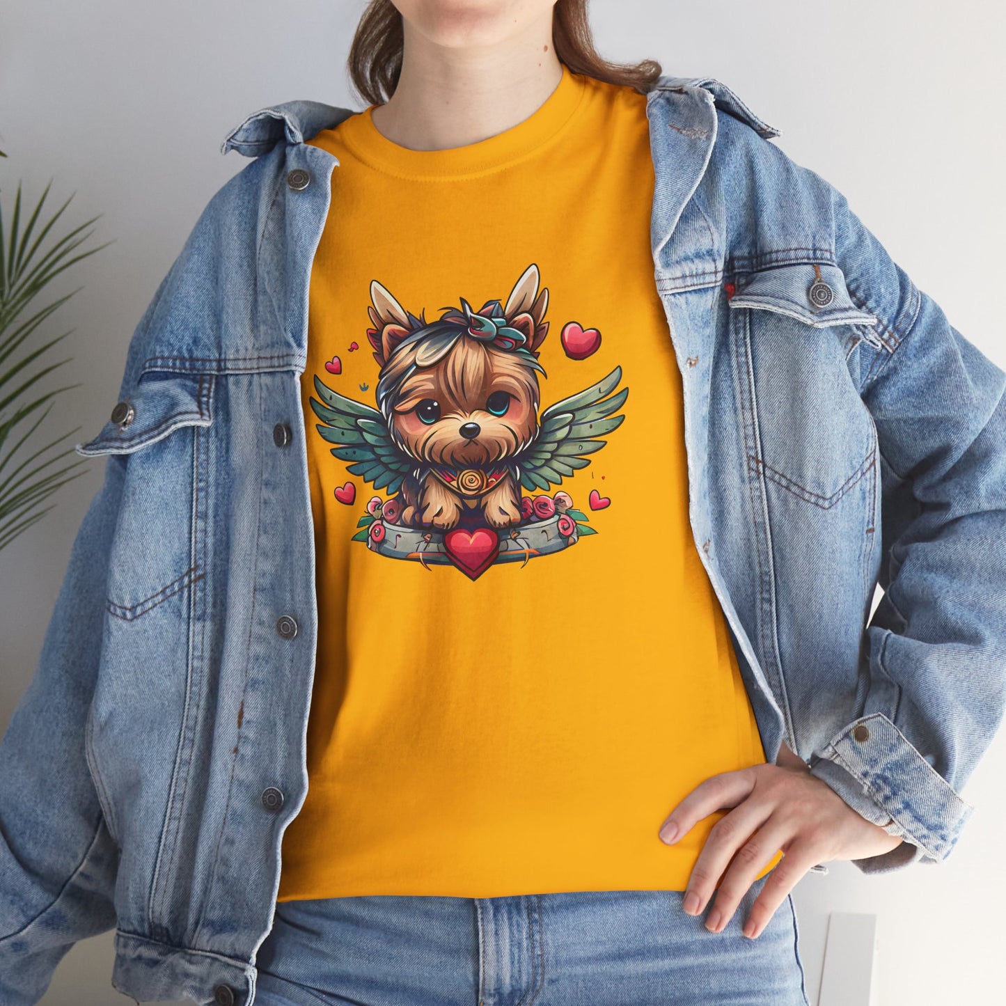 Princess Grace Loveable Yorkie Graphic Tee Cute Dog Design T-Shirt for Pet Lovers