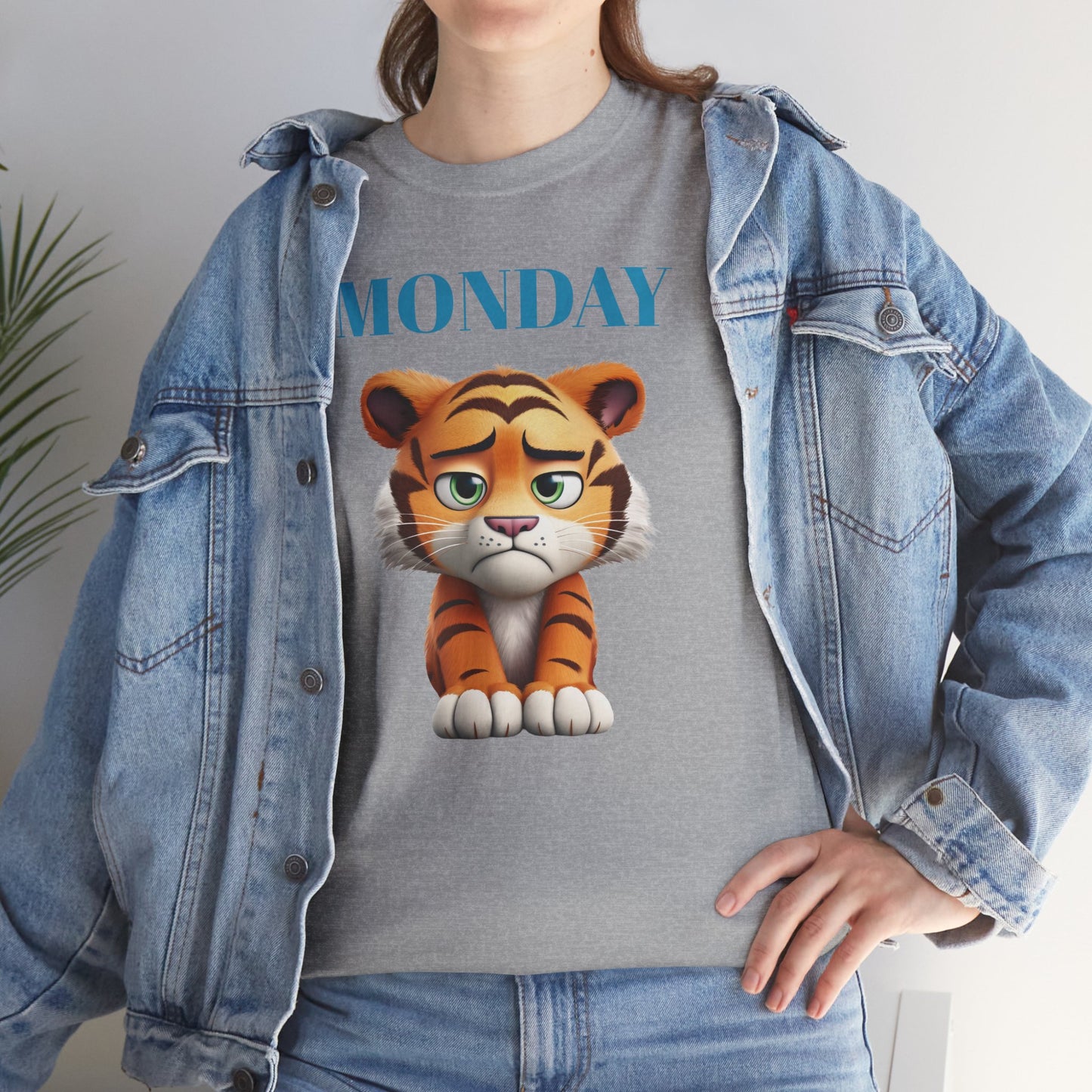 Princess Grace Funny Monday Tiger Unisex Heavy Cotton Tee
