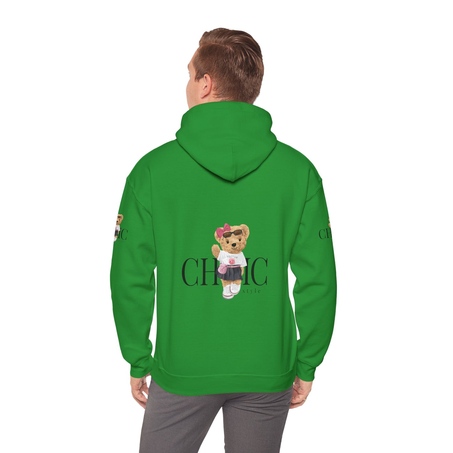 Princess Grace Chic Style Bear Unisex Hooded Sweatshirt Cute and Cozy Fashion