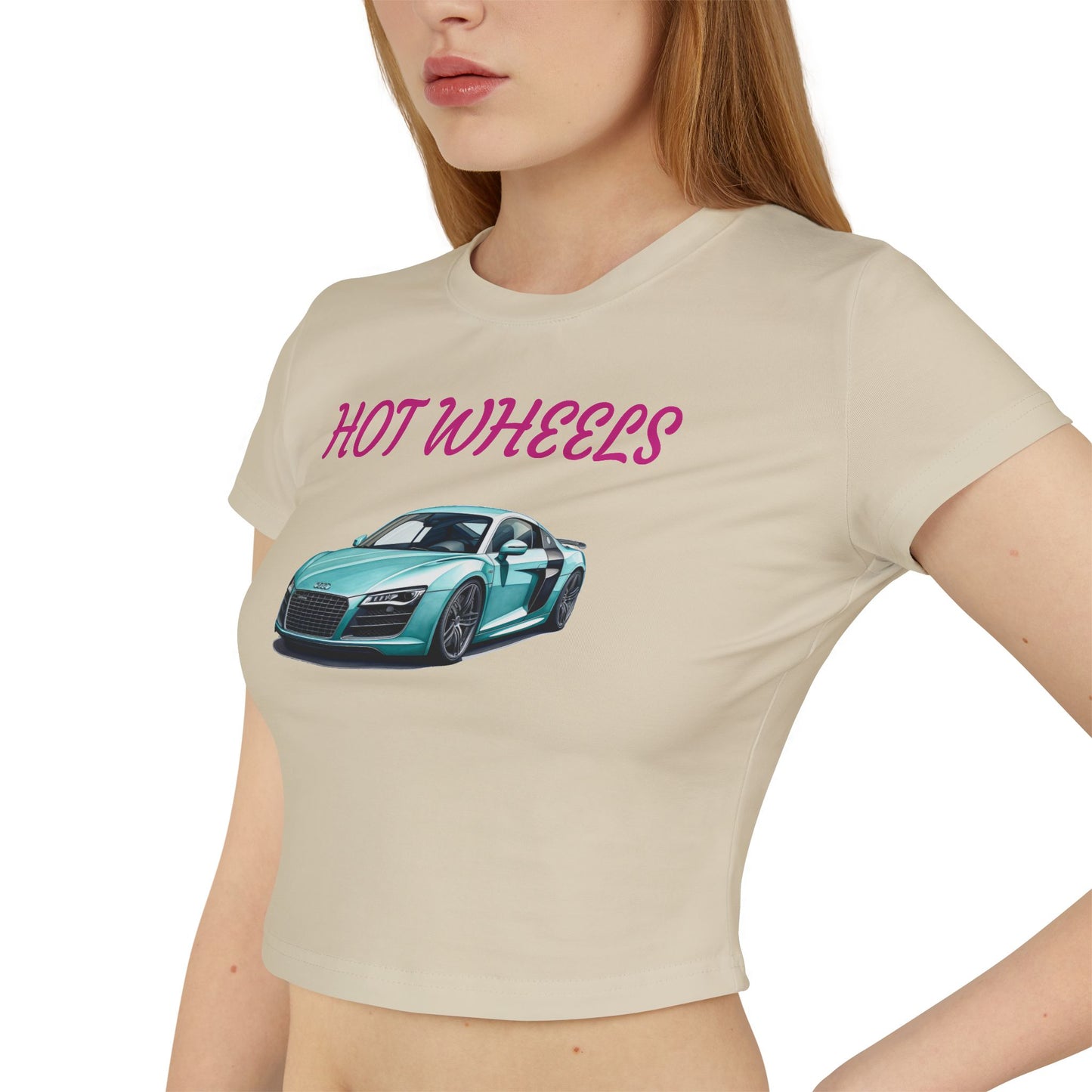 Princess Grace Women's Hot Wheels Baby Tee Cute Car Graphic T-Shirt