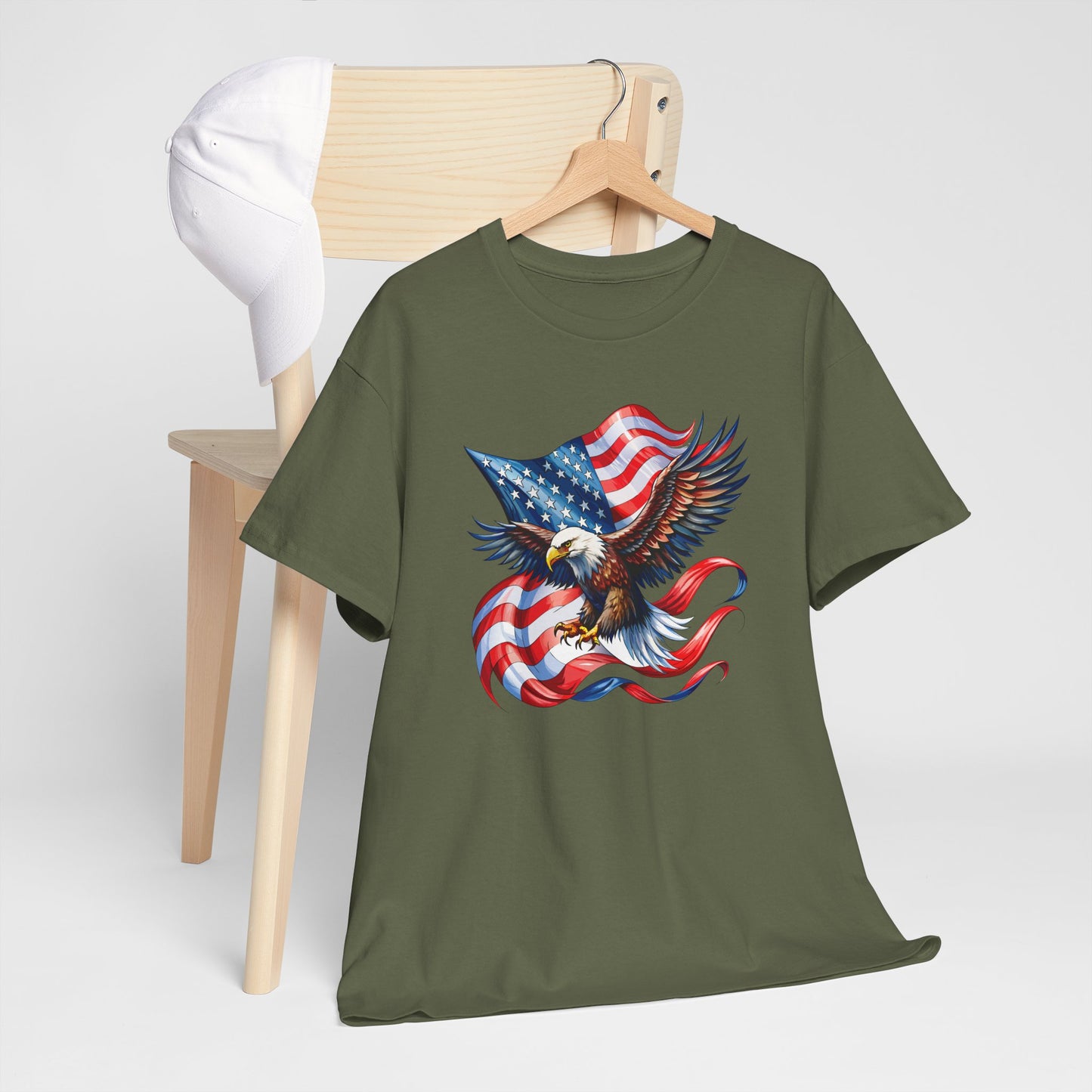 Princess Grace Patriotic Eagle Graphic Unisex Heavy Cotton Tee