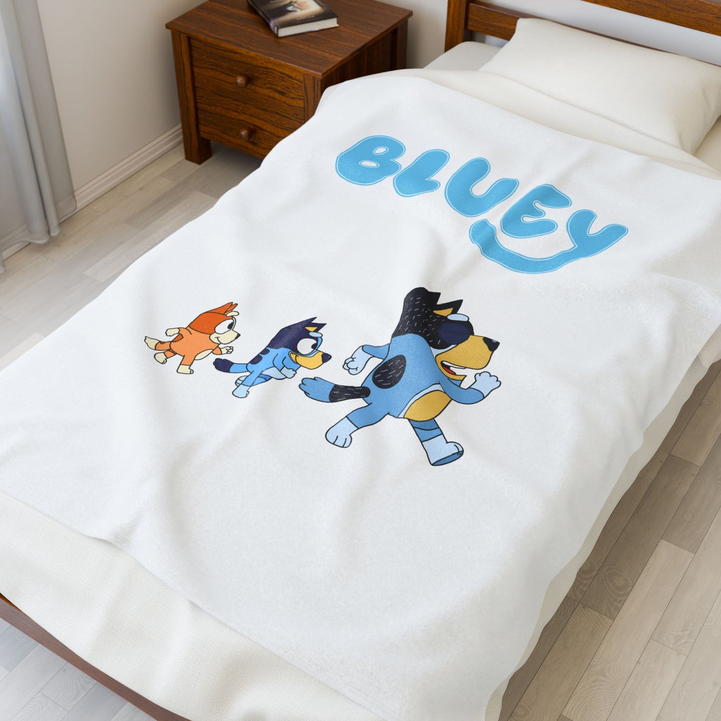 Princess Grace Bluey Velveteen Plush Blanket Cozy Kids Blanket for Comfort and Adventure