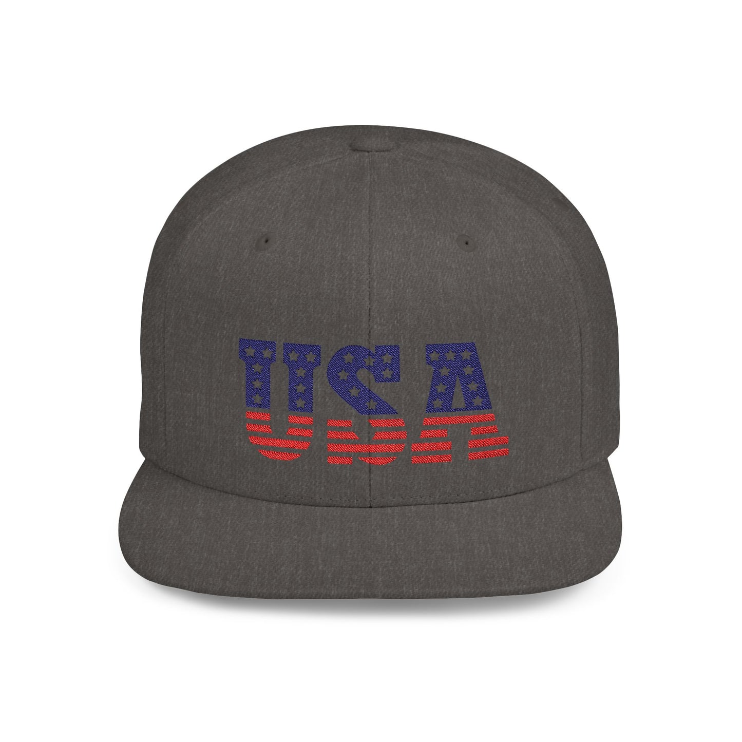 Princess Grace USA Flag Flat Bill Snapback Cap Patriotic Adjustable Hat for Summer Celebrations