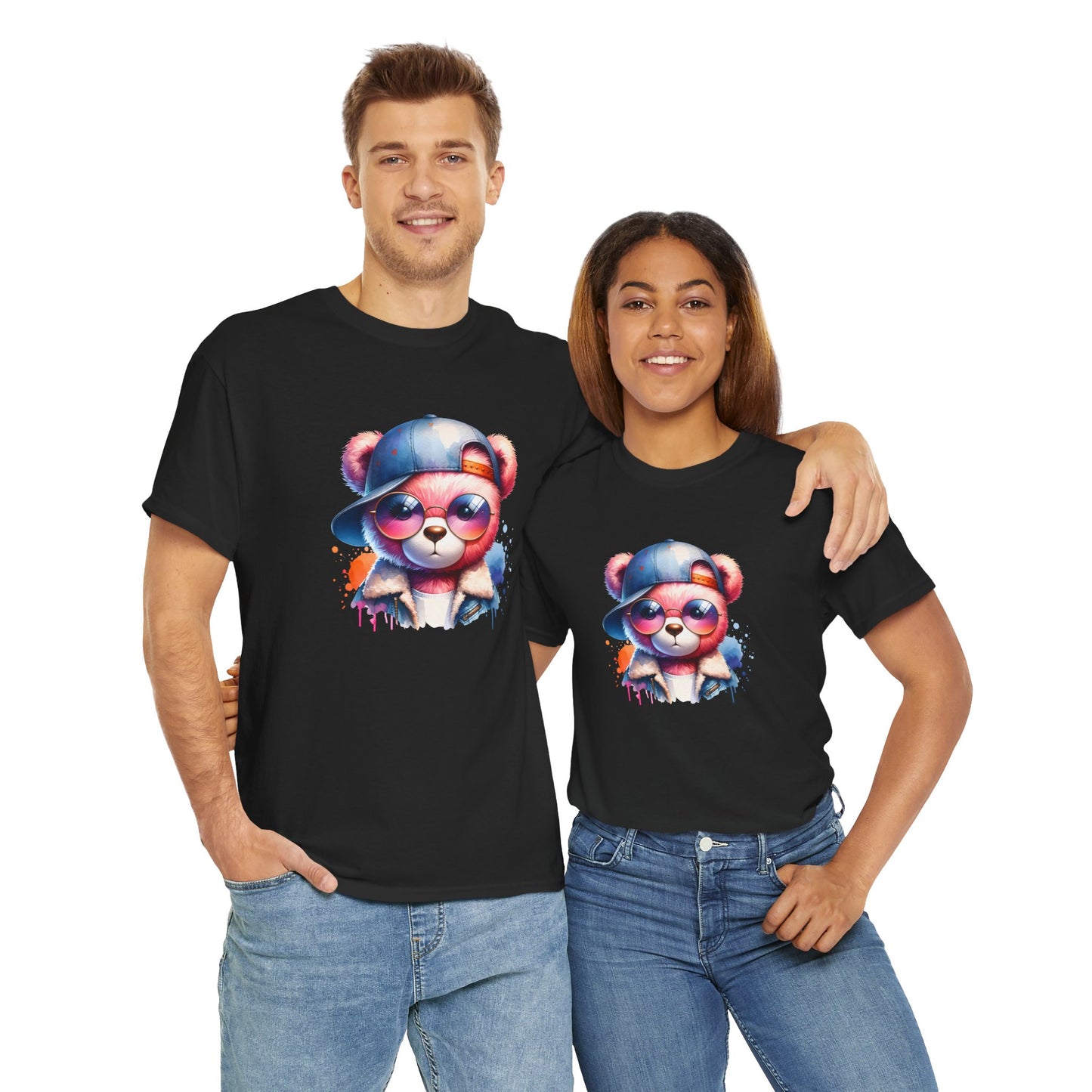 Princess Grace Cool Bear Graphic Unisex Heavy Cotton Tee Trendy Streetwear T-Shirt
