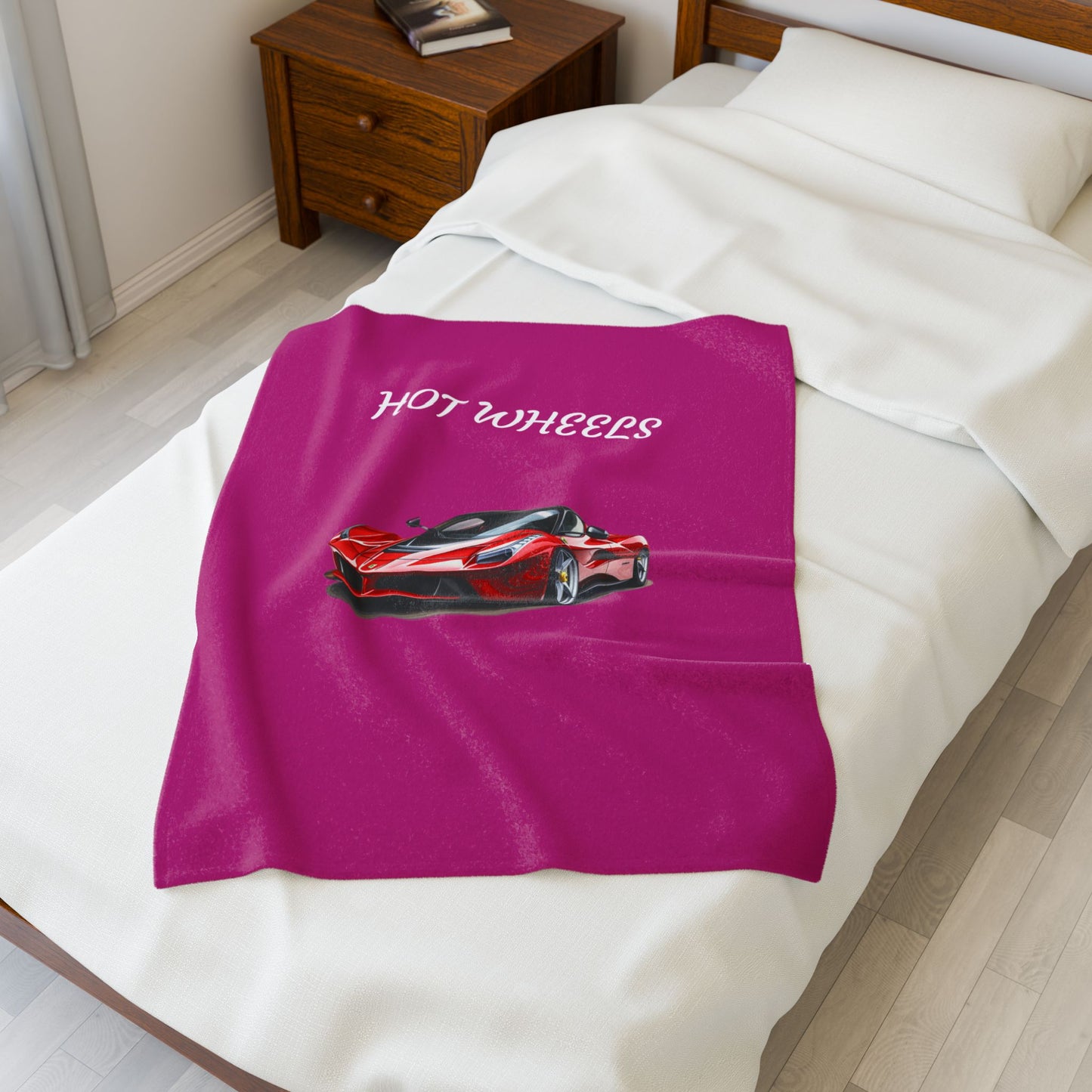 Princess Grace Hot Wheels Velveteen Plush Blanket for Car Enthusiasts