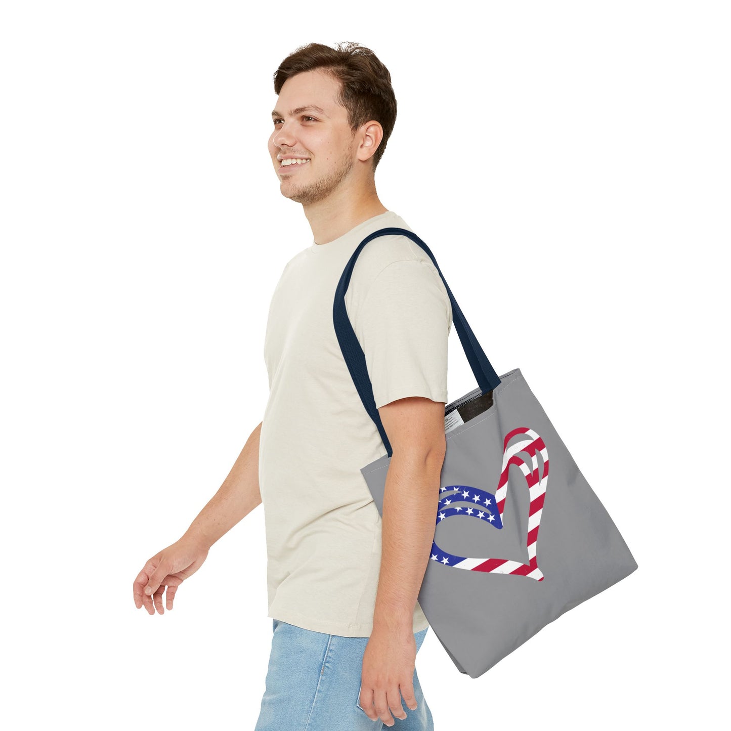 Princess Grace Patriotic Heart Tote Bag Ideal for Celebrations & Everyday Use