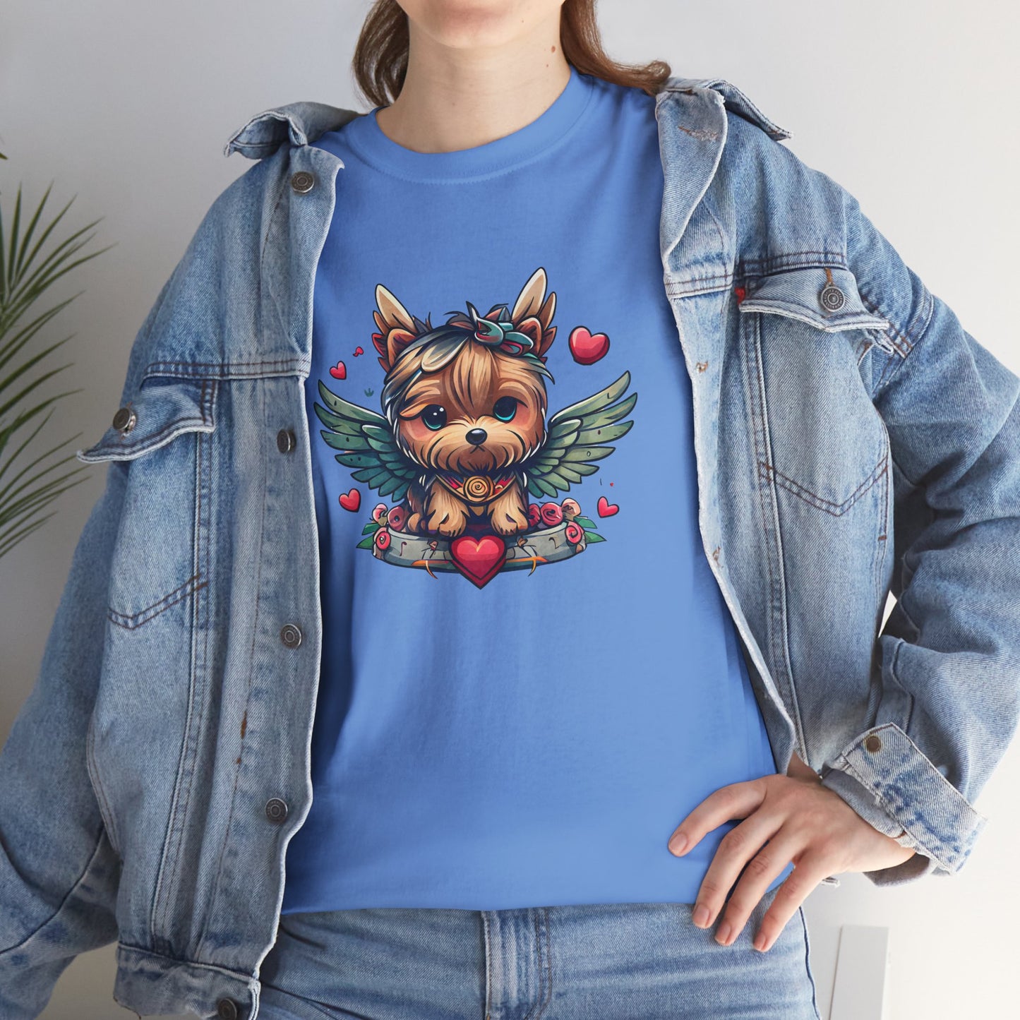 Princess Grace Loveable Yorkie Graphic Tee Cute Dog Design T-Shirt for Pet Lovers