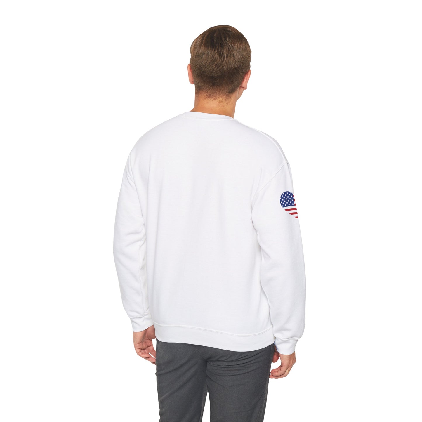Princess Grace USA Heart Unisex Crewneck Sweatshirt Cozy American Pride