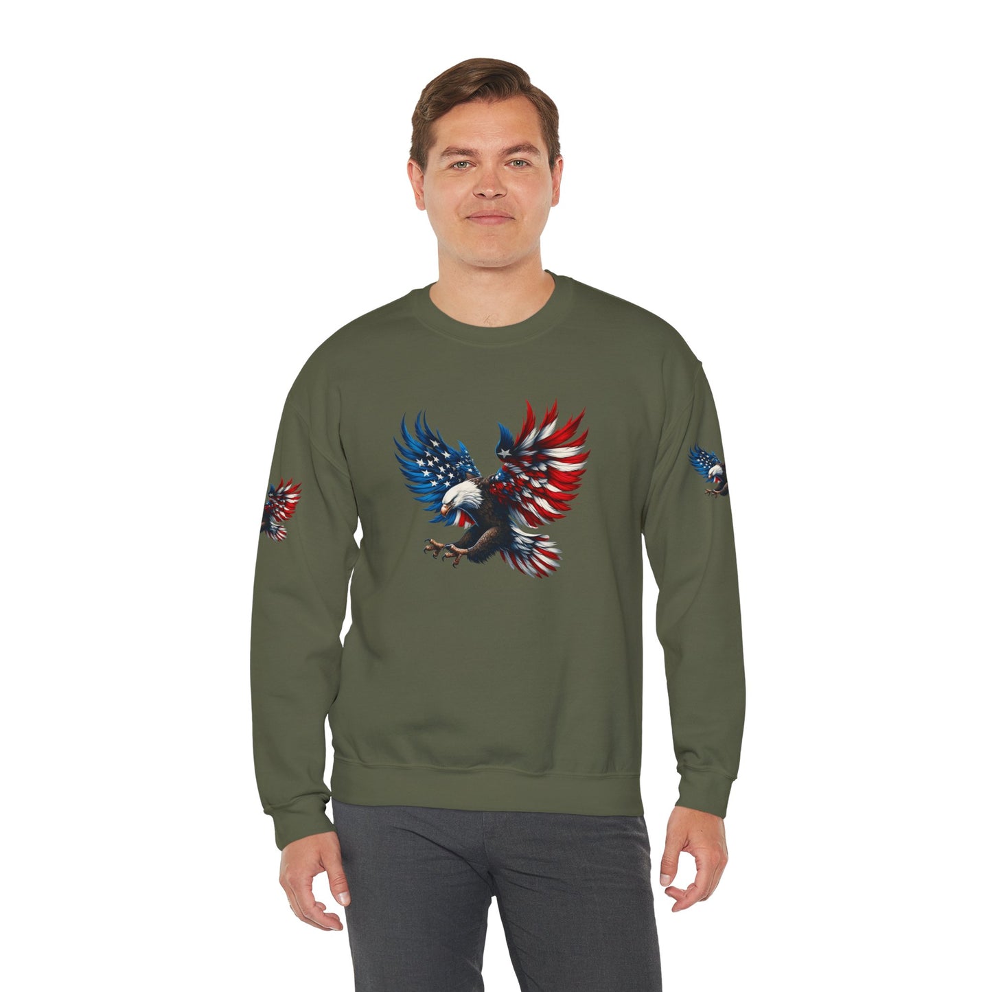 Princess Grace Patriotic Eagle Unisex Crewneck Sweatshirt