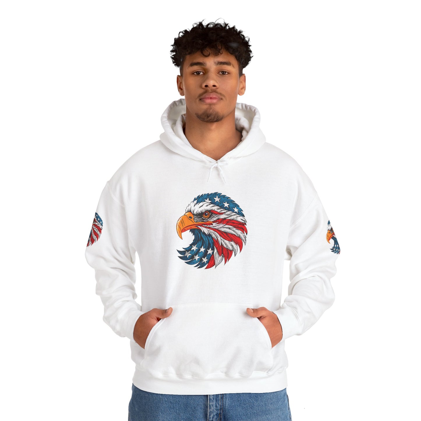Princess Grace Patriotic Eagle Hoodie Unisex Heavy Blend Sweatshirt