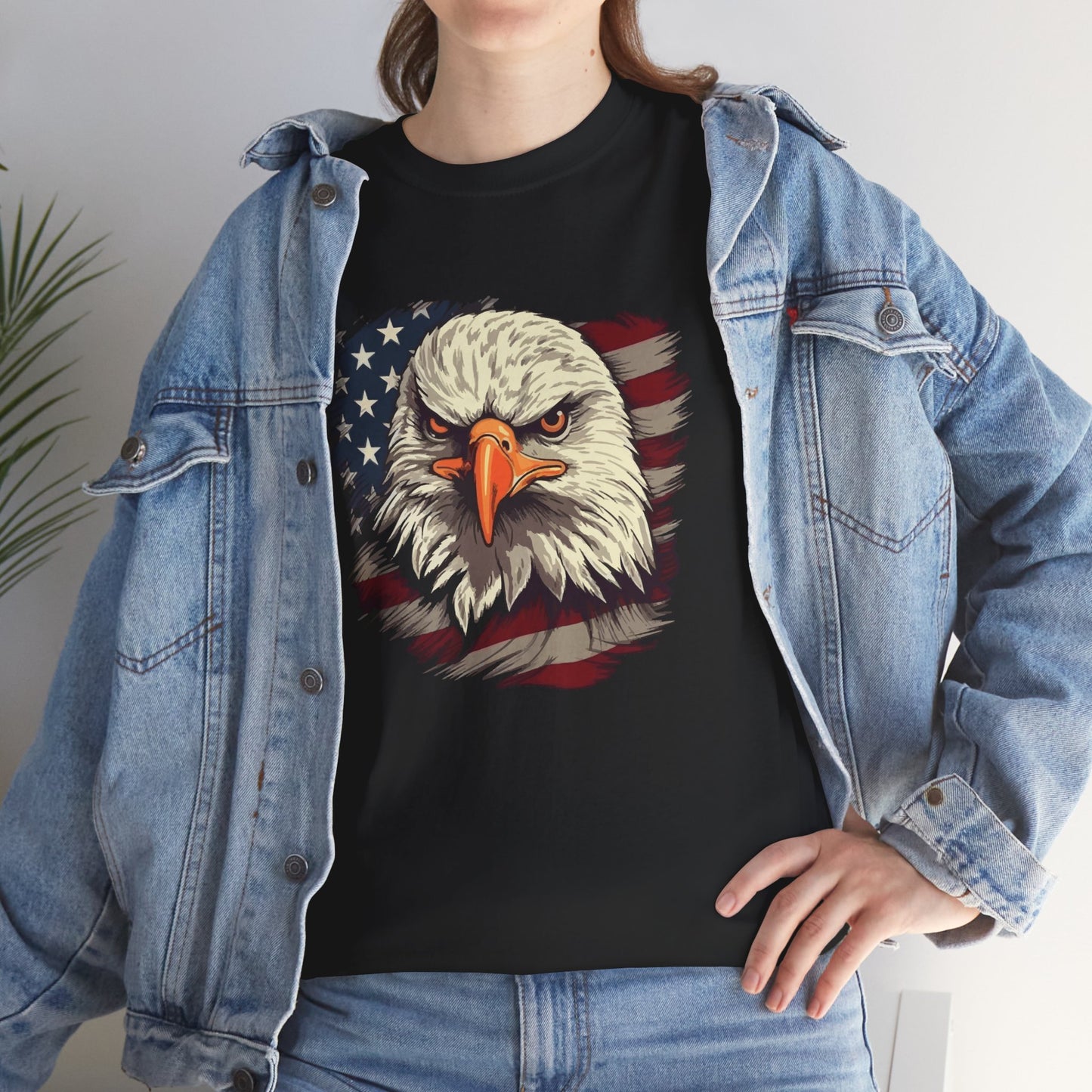 Princess Grace Patriotic Eagle Graphic Tee Unisex Heavy Cotton T-Shirt