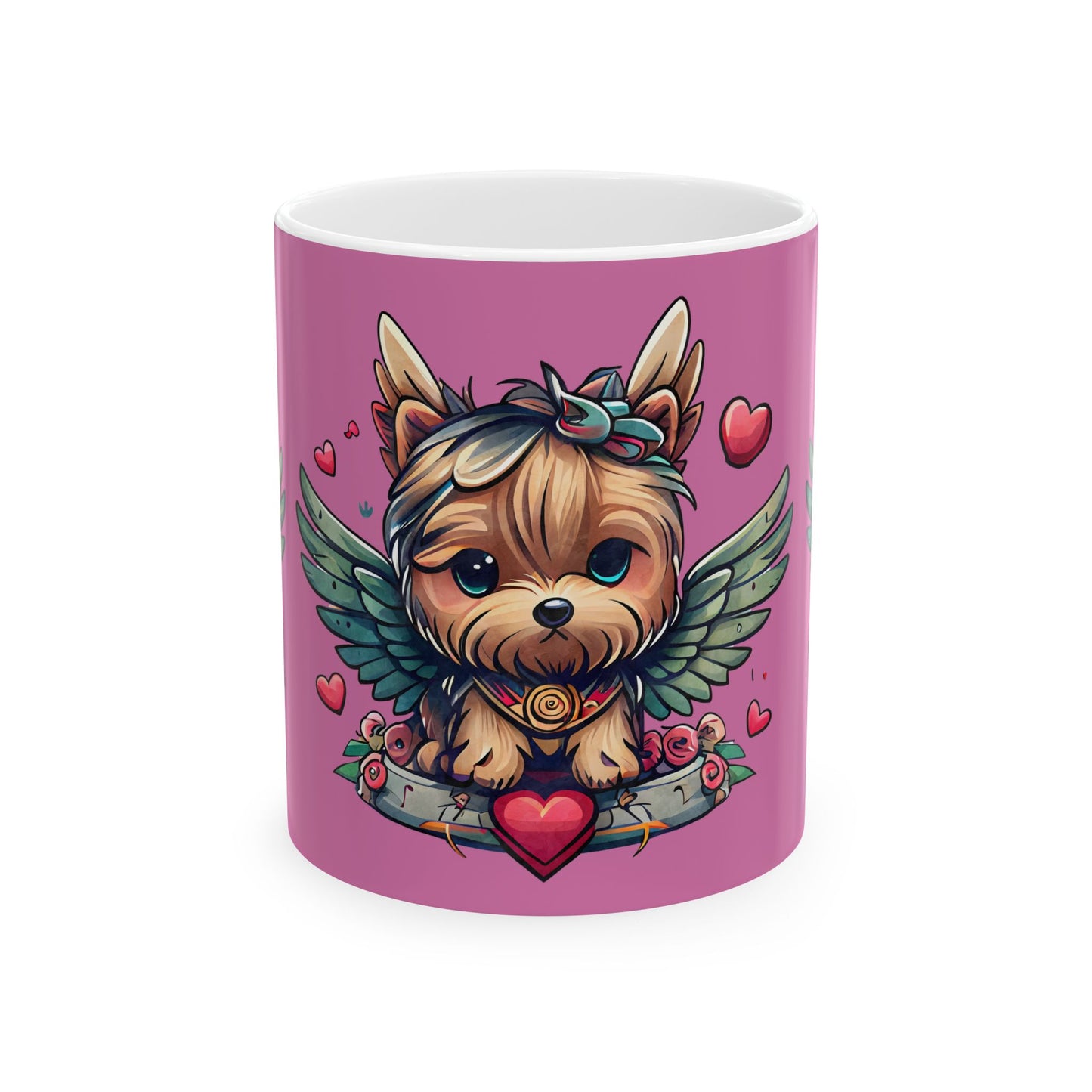 Princess Grace Cute Angelic Yorkie Ceramic Mug Perfect Gift for Pet Lovers