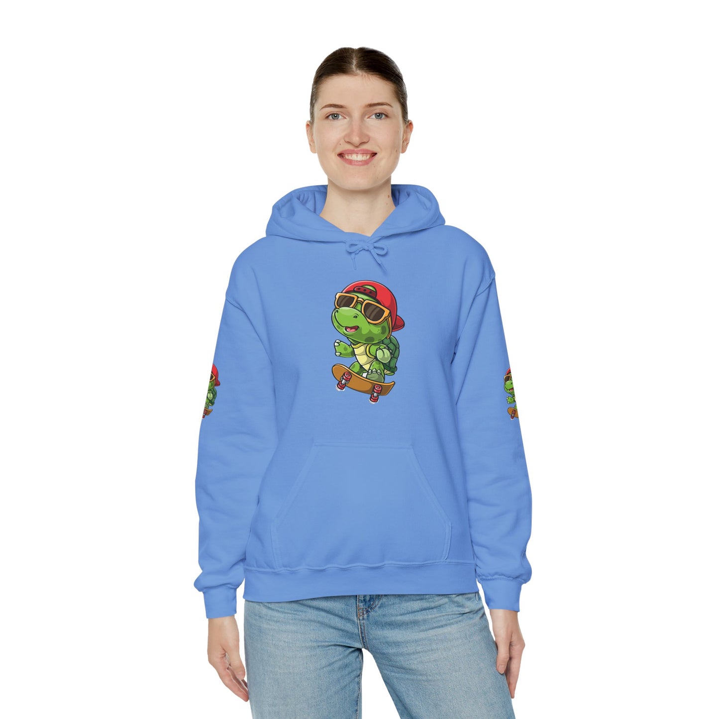 Princess Grace Cool Skateboarding Turtle Unisex Hoodie Fun and Stylish