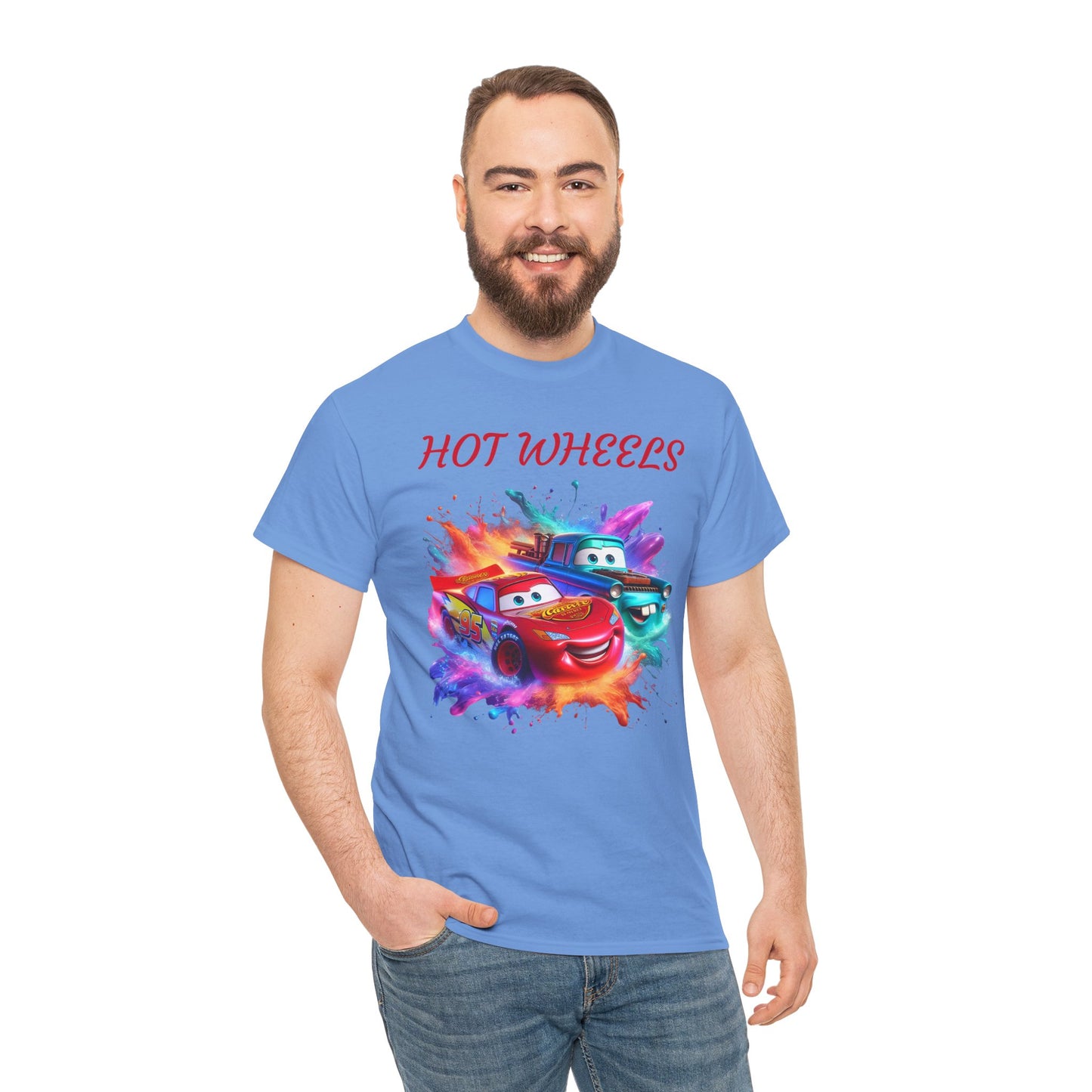 Princess Grace Hot Wheels Cotton Tee Fun and Colorful Graphic T-Shirt for Car Lovers