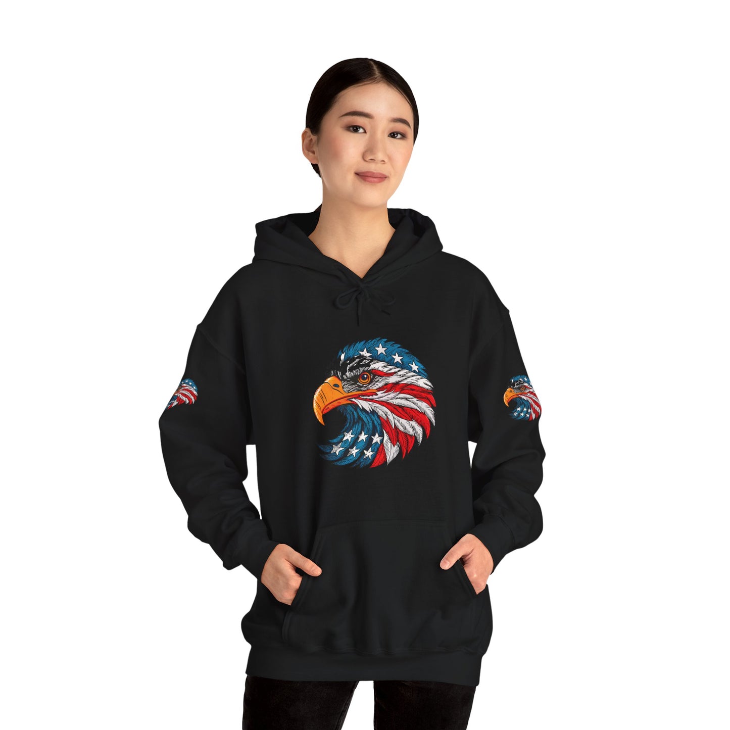 Princess Grace Patriotic Eagle Hoodie Unisex Heavy Blend Sweatshirt