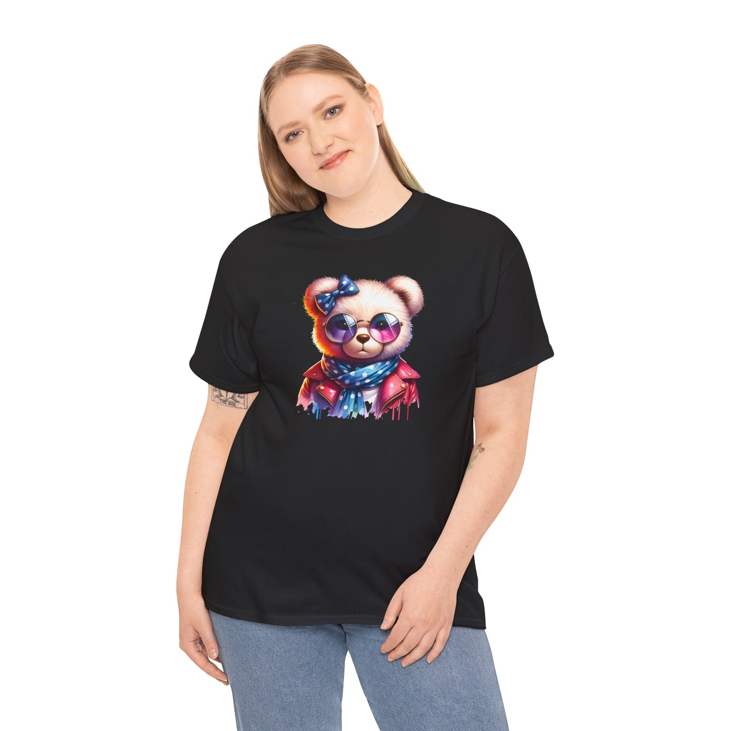 Princess Grace Cool Bear Graphic Unisex Heavy Cotton Tee Stylish & Fun for All