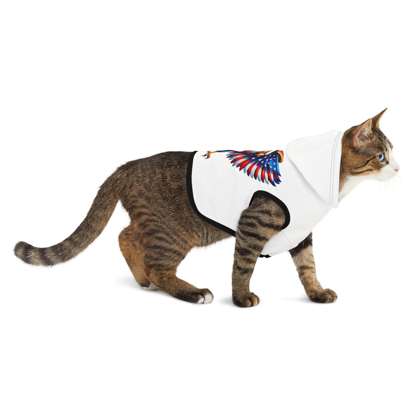Princess Grace Patriotic Eagle Pet Hoodie Cozy Costume for Furry Friends