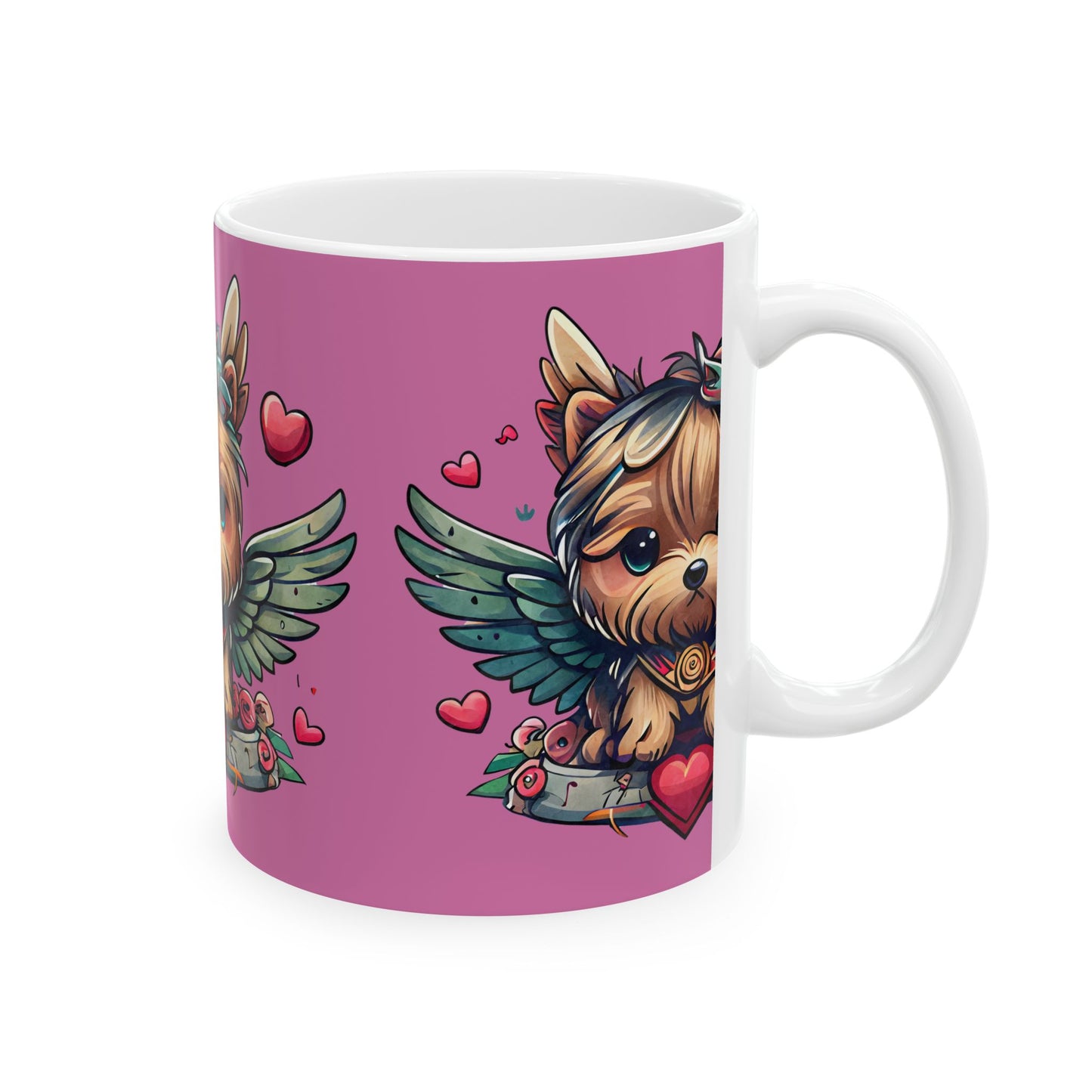 Princess Grace Cute Angelic Yorkie Ceramic Mug Perfect Gift for Pet Lovers