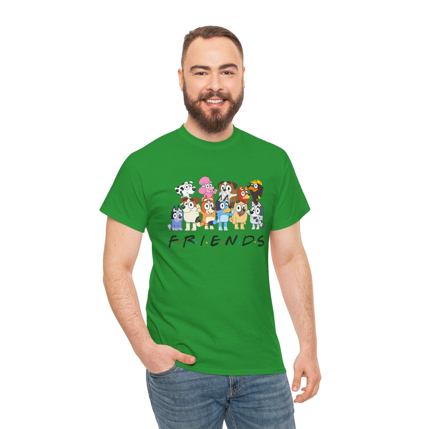 Princess Grace Bluey Friends Cartoon Unisex Heavy Cotton Tee Fun & Playful Design