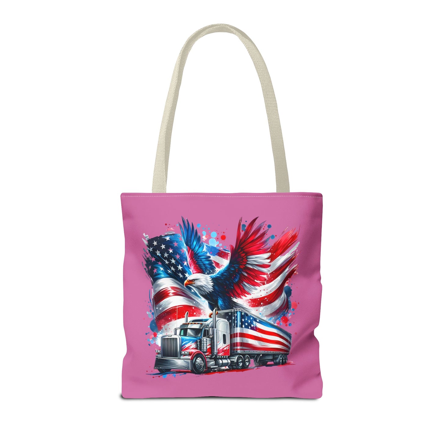 Princess Grace Patriotic Eagle Truck Tote Bag American Flag Design for Truck Enthusiasts