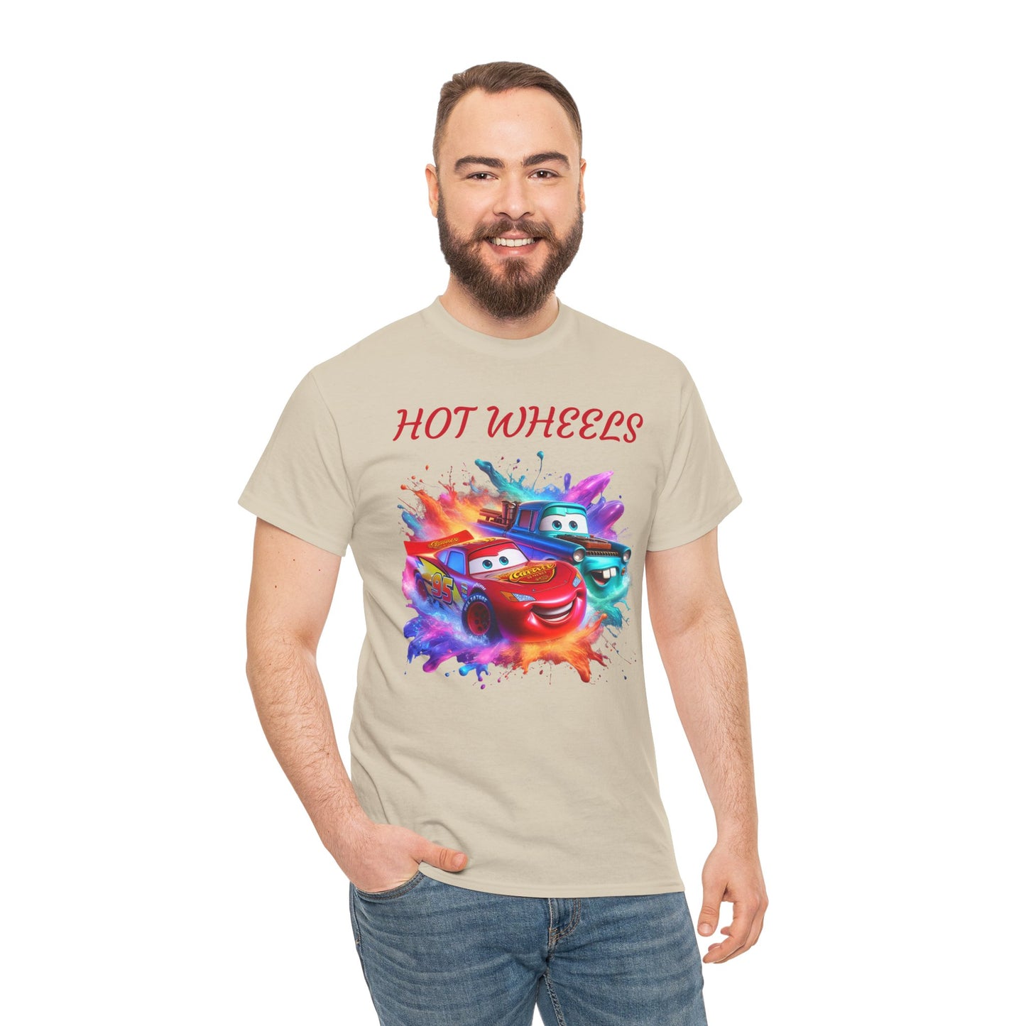 Princess Grace Hot Wheels Cotton Tee Fun and Colorful Graphic T-Shirt for Car Lovers