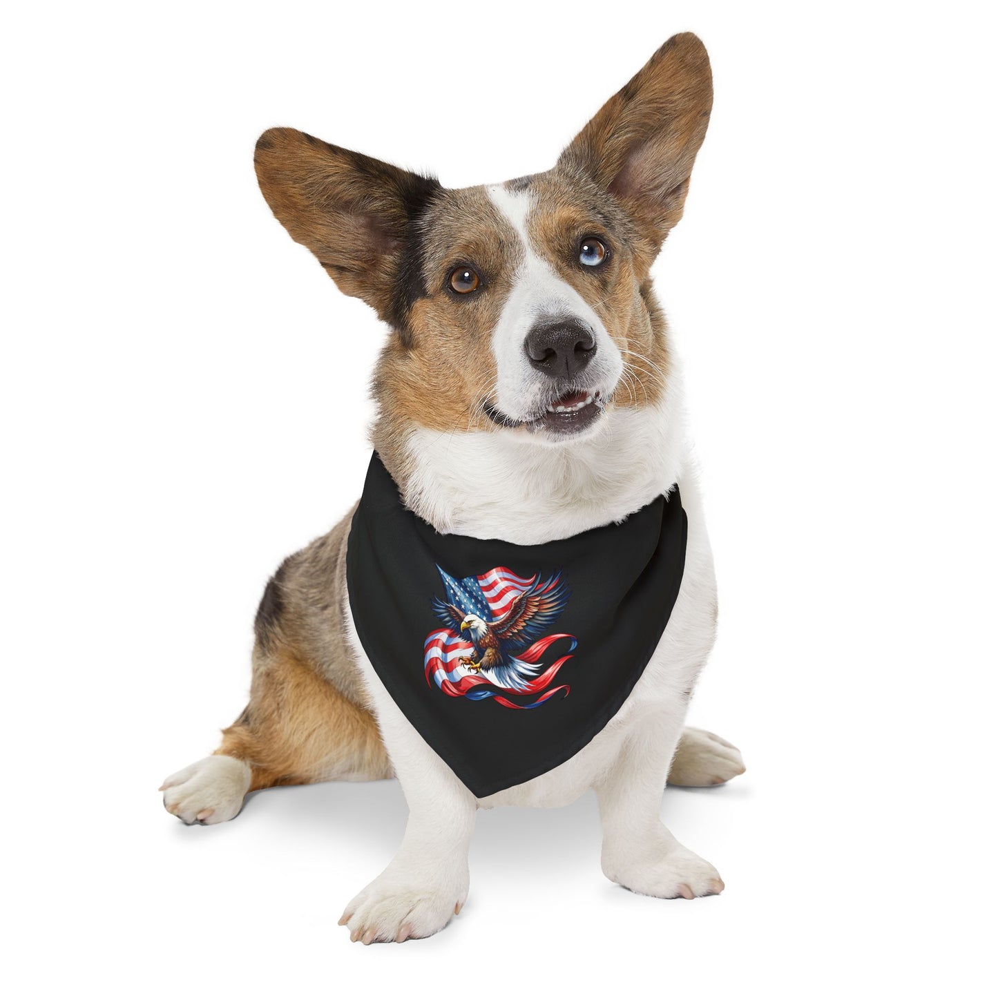 Princess Grace Patriotic Pet Bandana Collar with Eagle Design