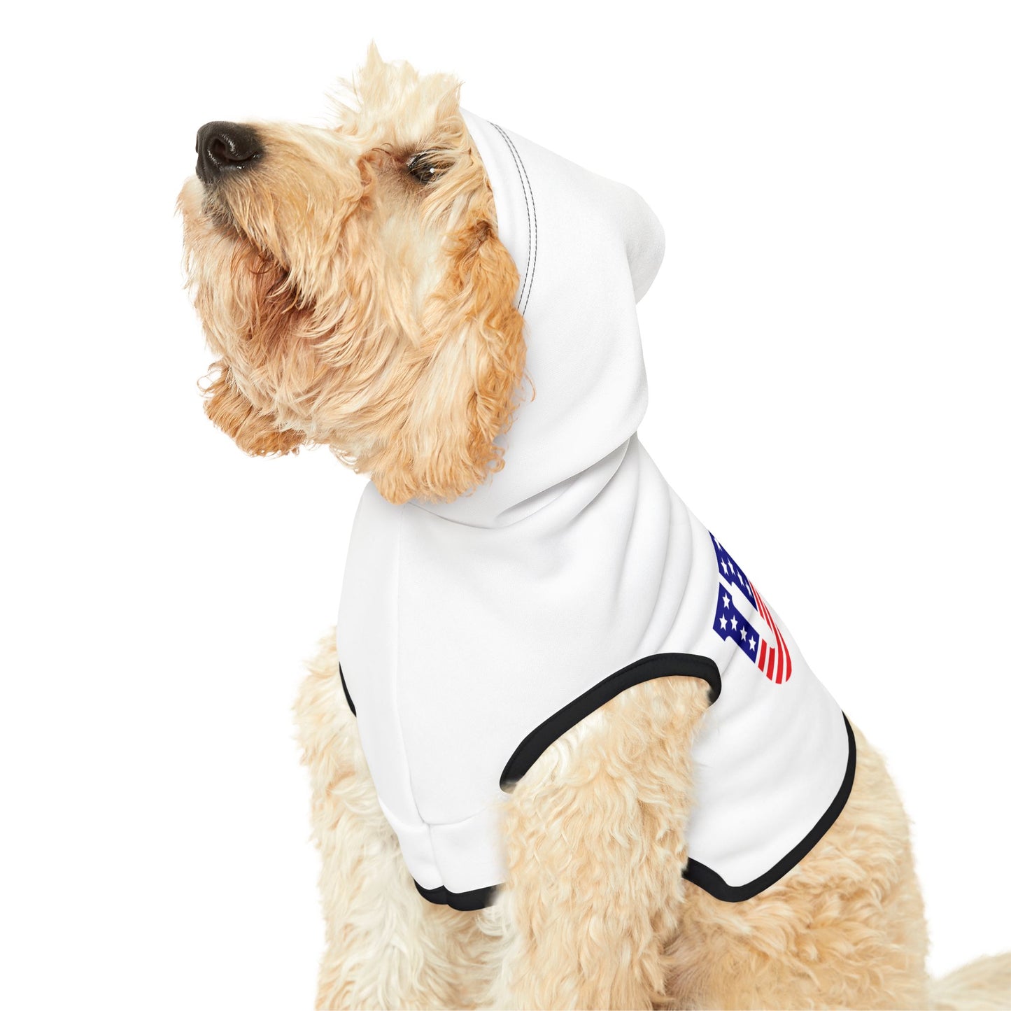 Princess Grace USA Flag Pet Hoodie Cozy Dog Apparel for Patriotic Pets
