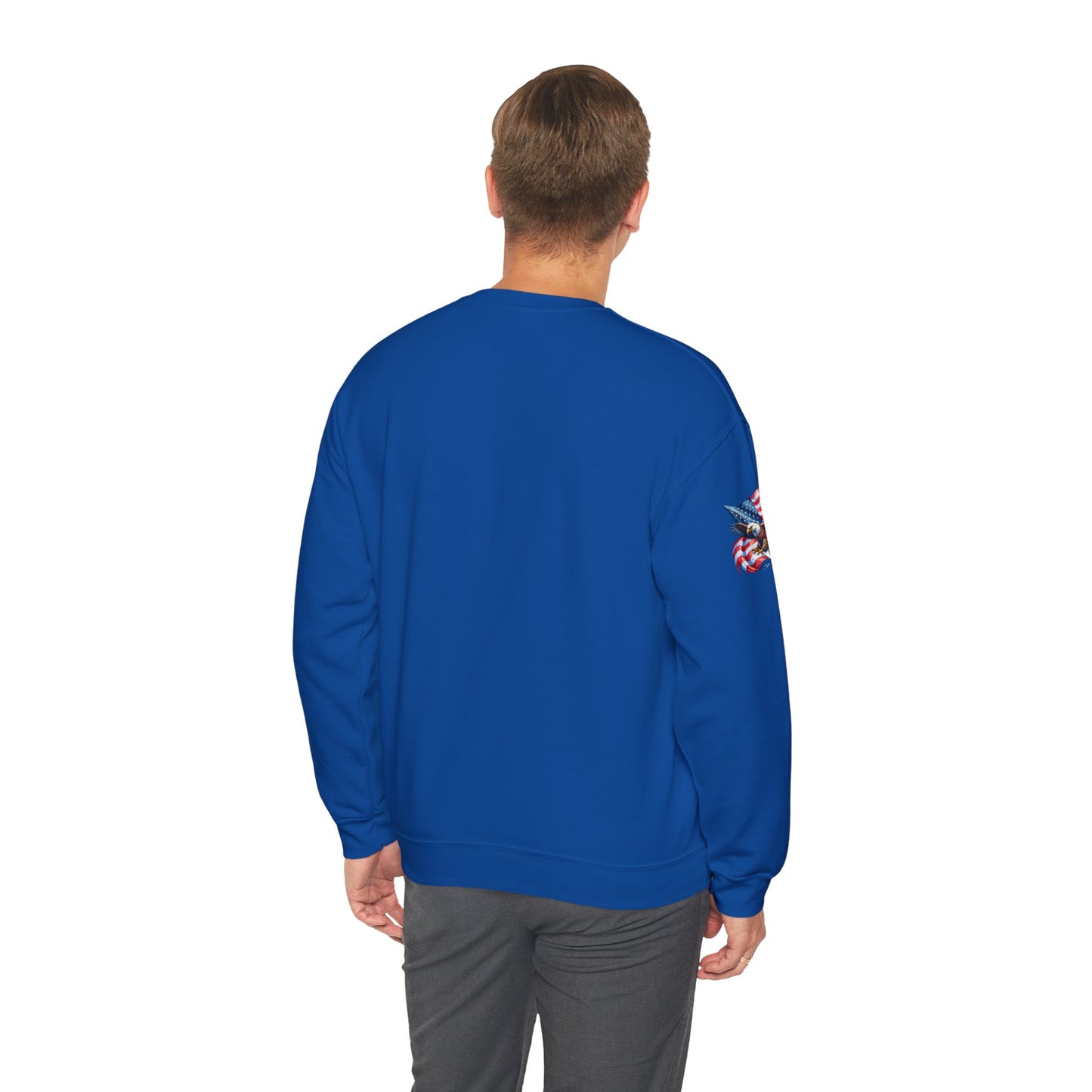Princess Grace Patriotic Eagle Crewneck Sweatshirt Unisex Heavy Blend Perfect for Independence Day and Memorial Day