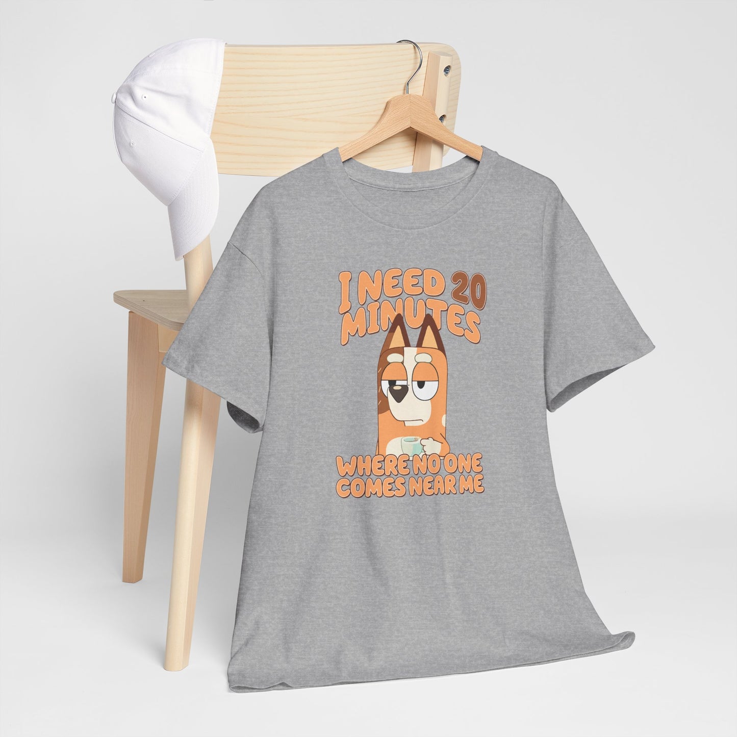 Princess Grace Bluey Funny Graphic Tee "I Need 20 Minutes"