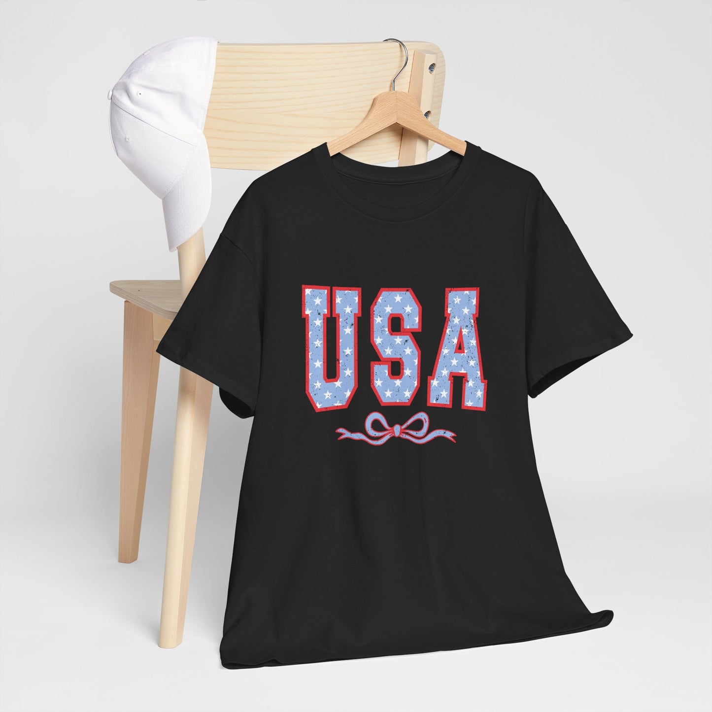 Princess Grace USA Patriotic Unisex Heavy Cotton Tee Perfect for Independence Day Celebrations