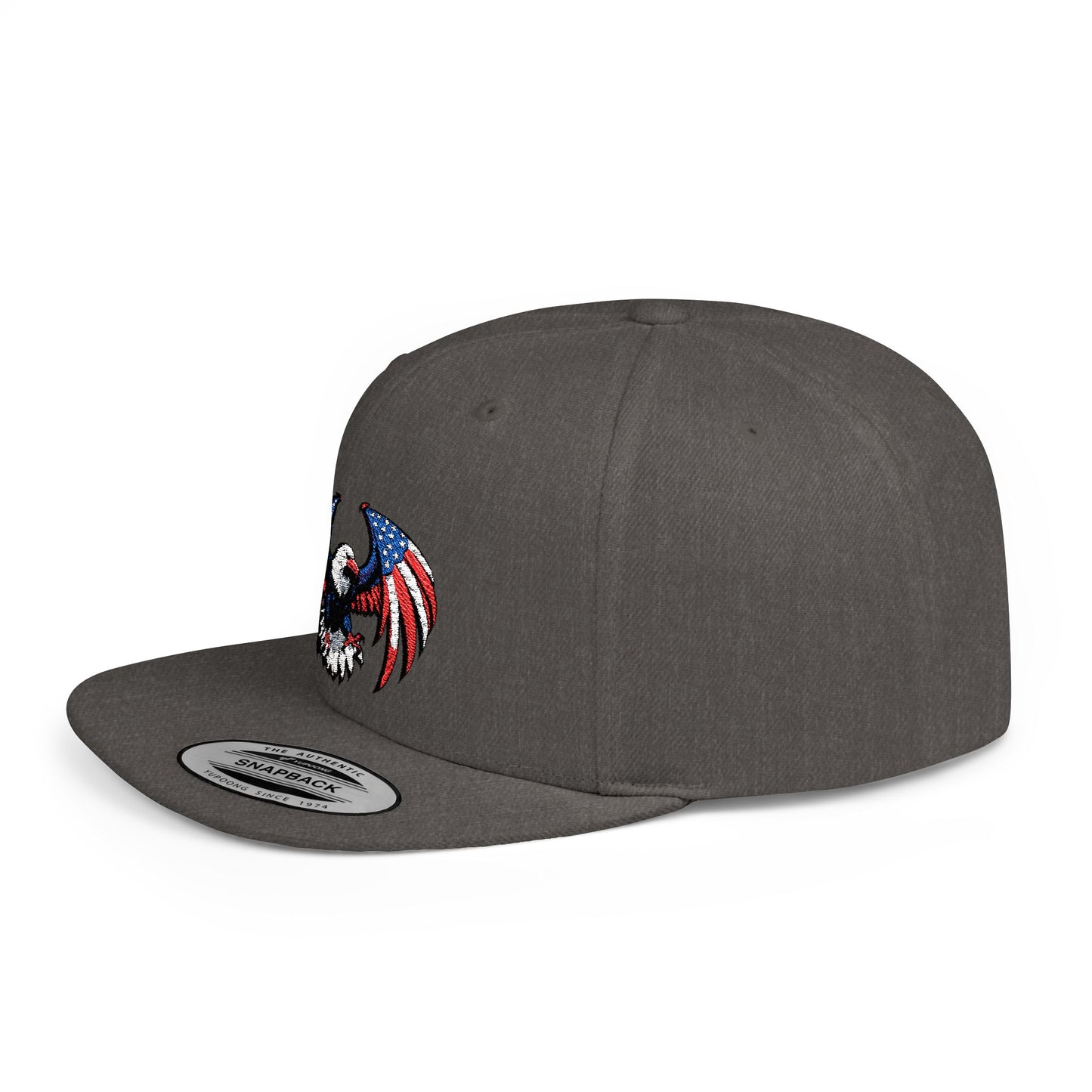 Princess Grace Patriotic Eagle Flat Bill Snapback Hat