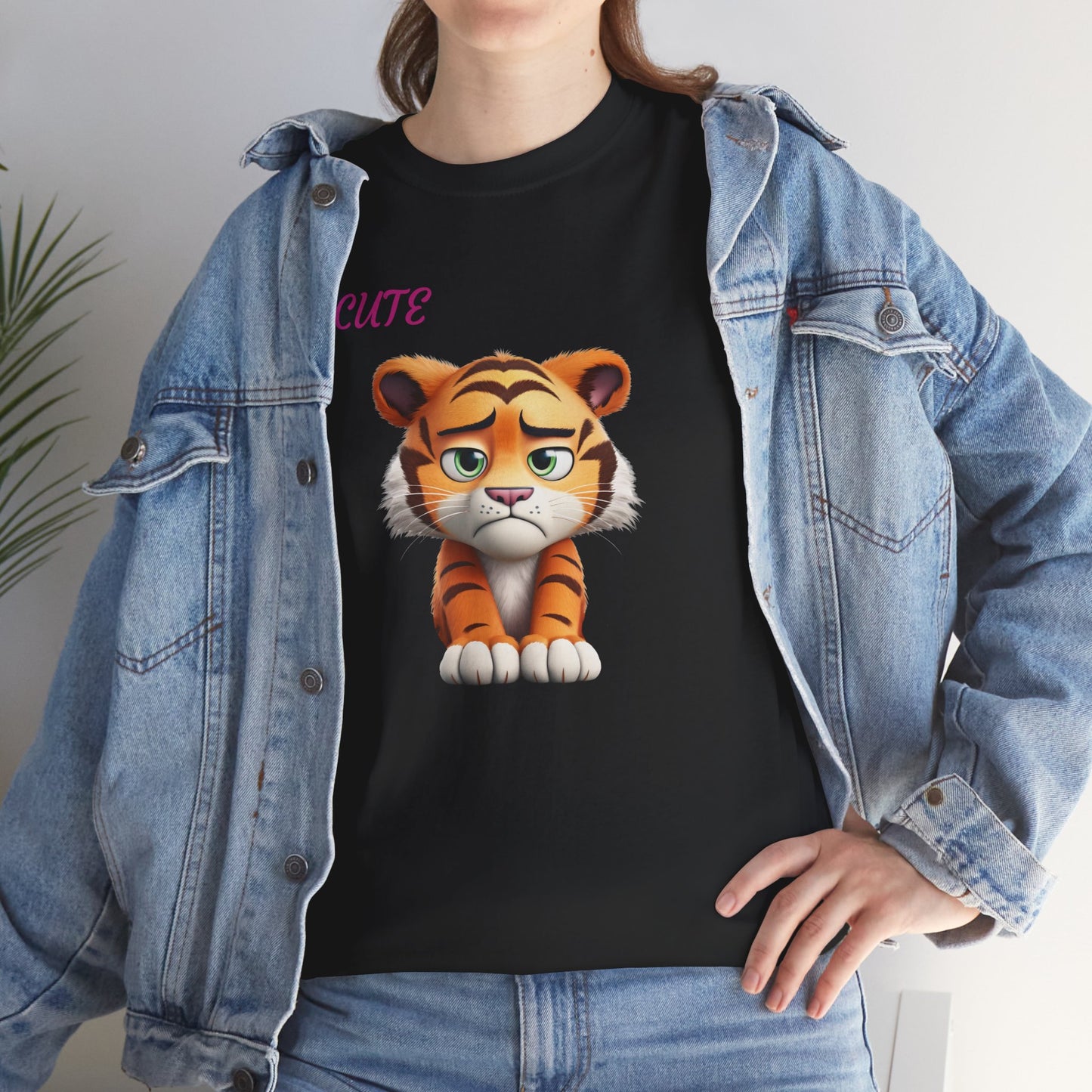 Princess Grace Cute Cartoon Tiger Unisex Heavy Cotton Tee
