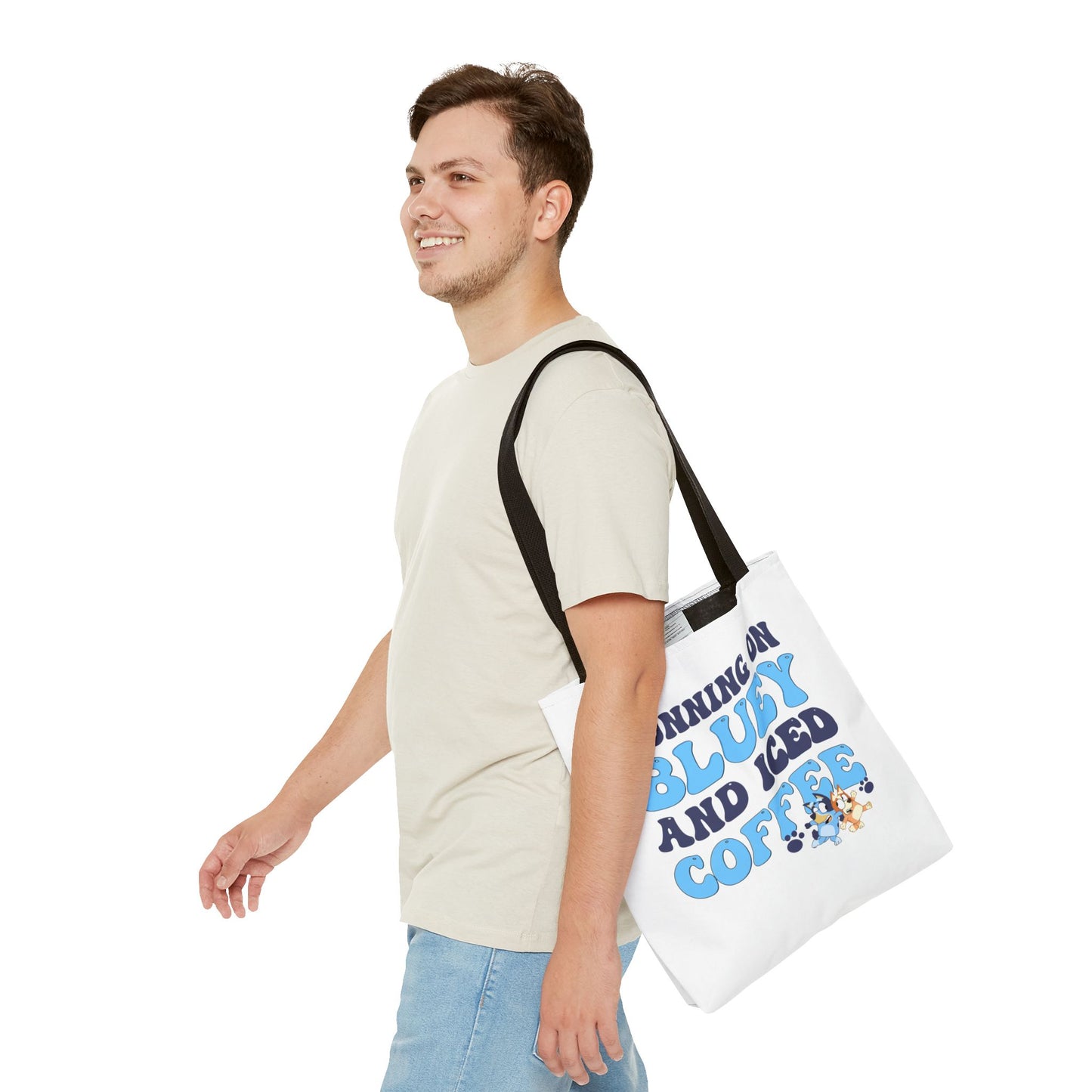 Princess Grace Running on Bluey and Iced Coffee Tote Bag