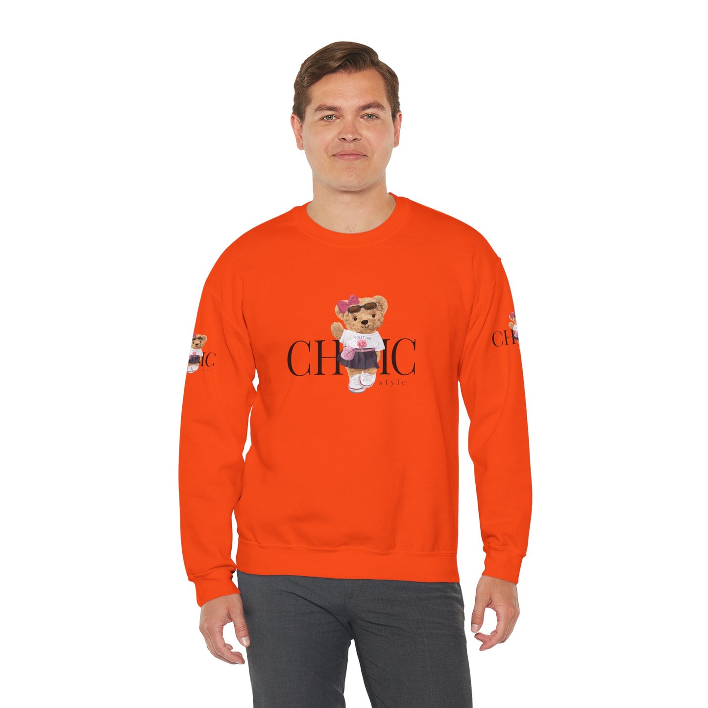 Princess Grace Chic Teddy Bear Sweatshirt Unisex Heavy Blend Crewneck