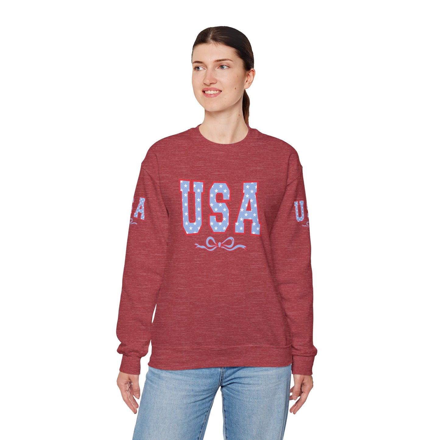 Princess Grace USA Patriotic Crewneck Sweatshirt for All Seasons