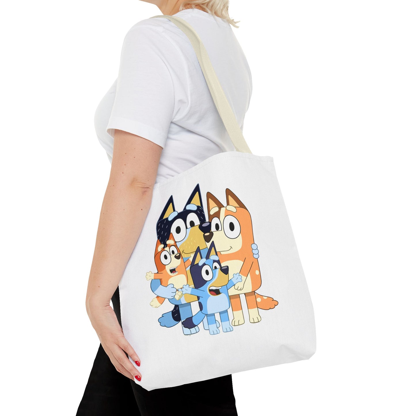 Princess Grace Bluey Family Tote Bag Cute and Fun for Kids and Parents