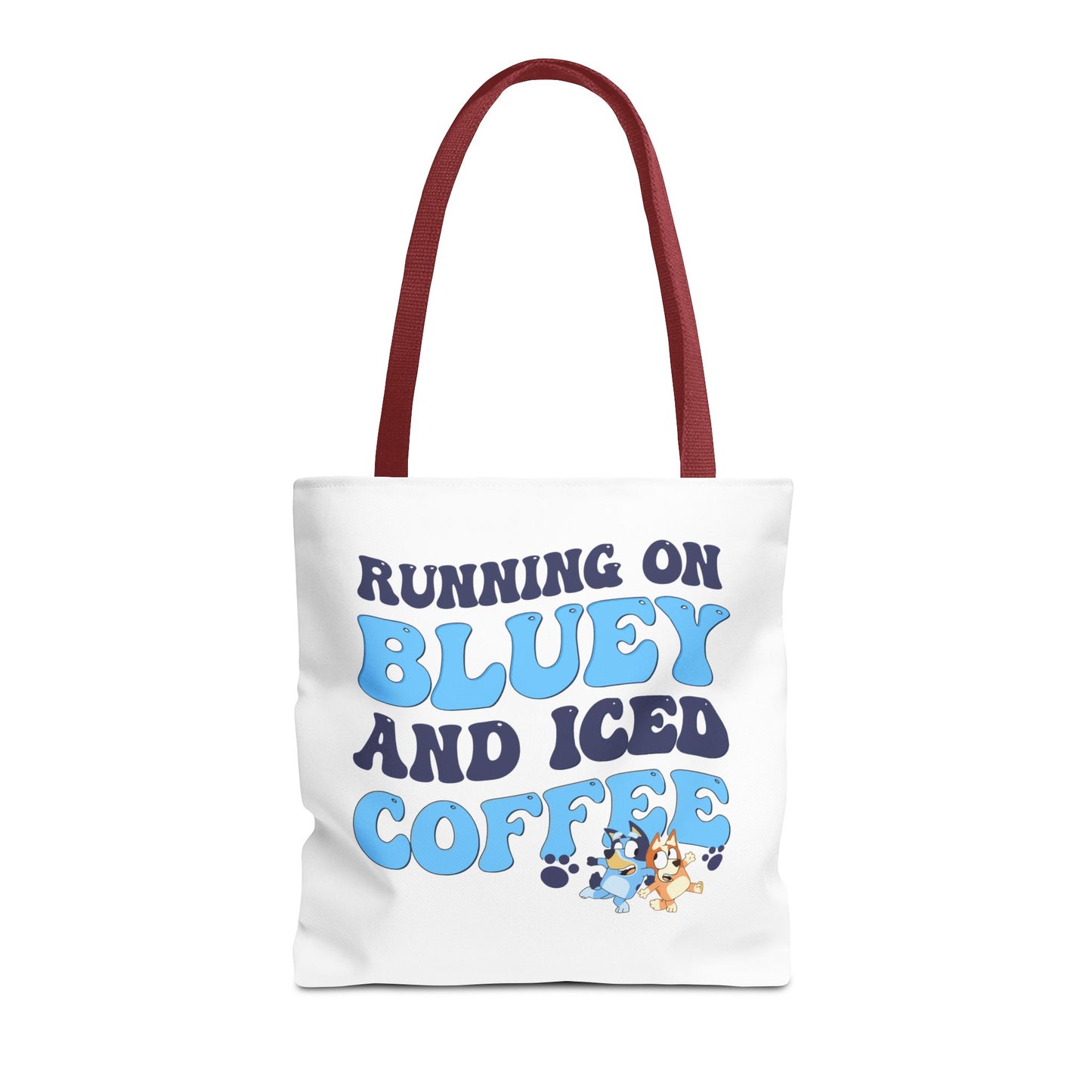 Princess Grace Running on Bluey and Iced Coffee Tote Bag
