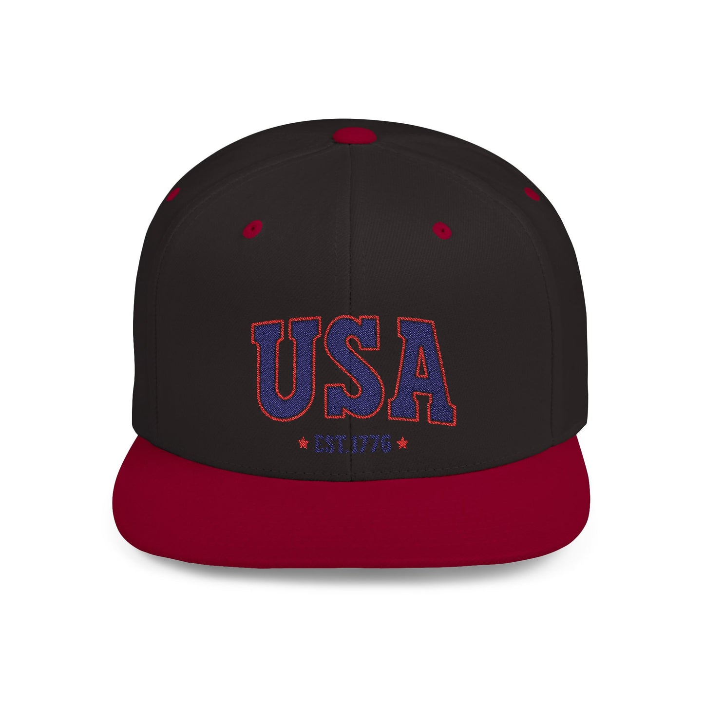 Princess Grace USA Flat Bill Snapback Hat Patriotic Style, Perfect for Holidays & Outdoor Events