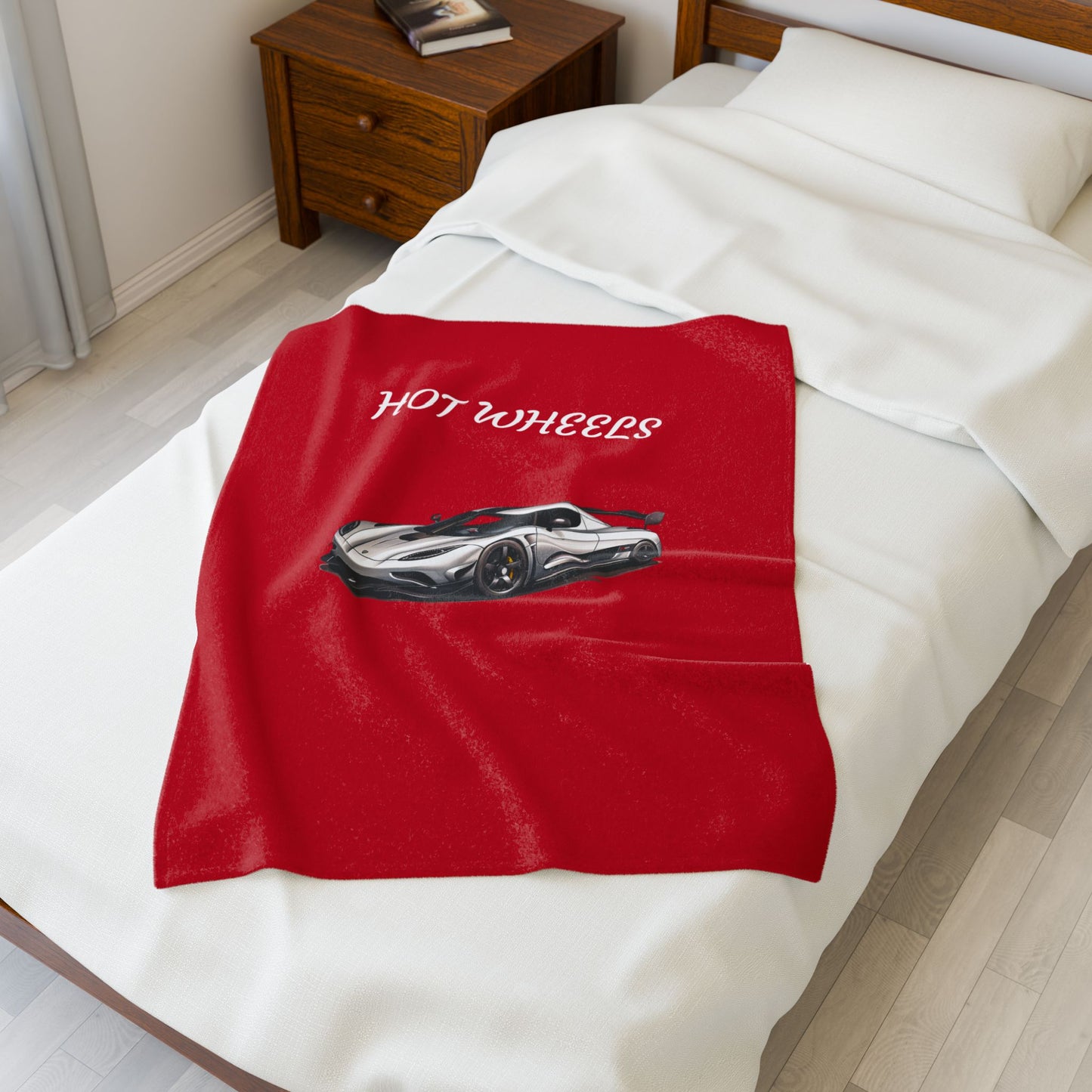Princess Grace Hot Wheels Velveteen Plush Blanket for Car Lovers