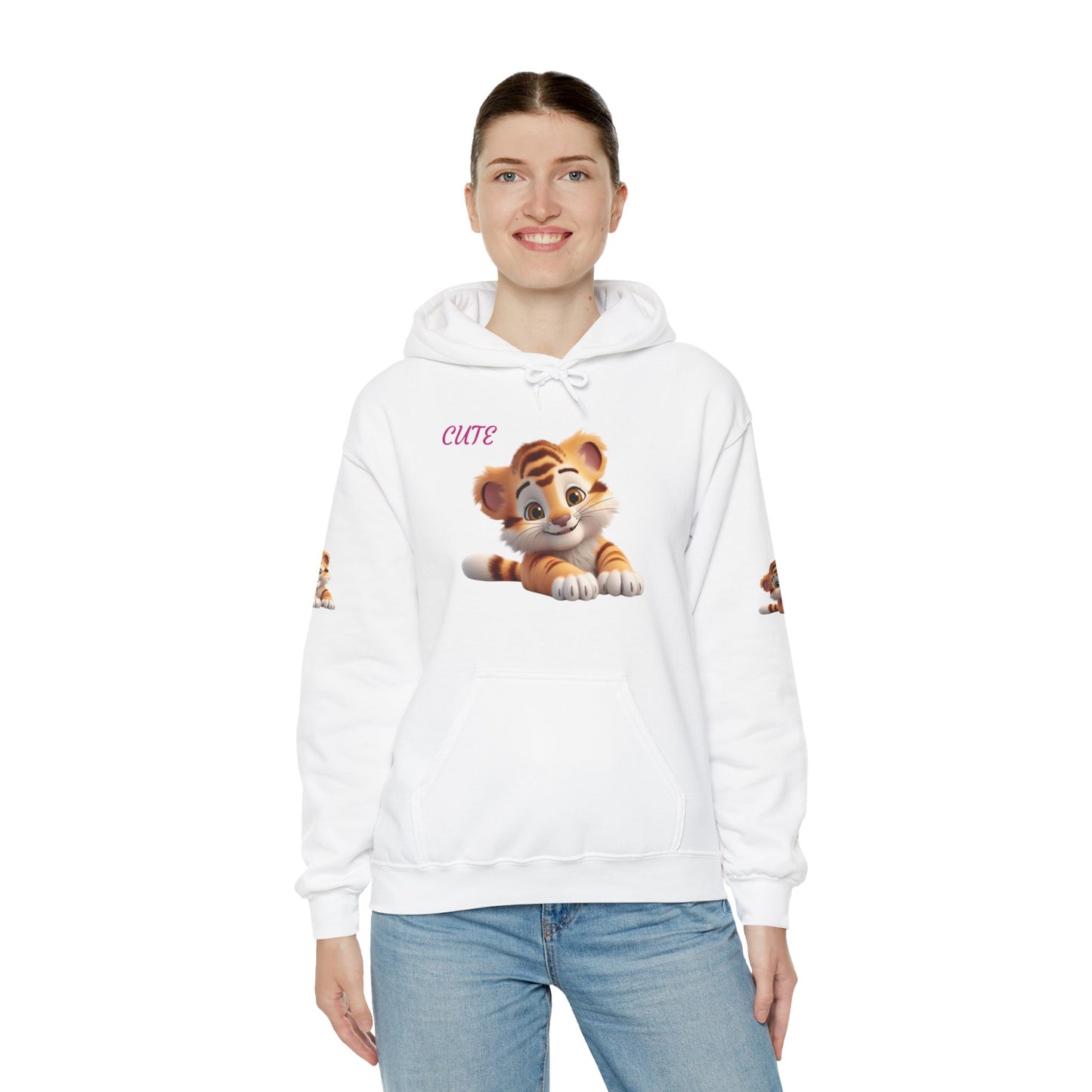 Princess Grace Cute Tiger Design Unisex Heavy Blend Hooded Sweatshirt