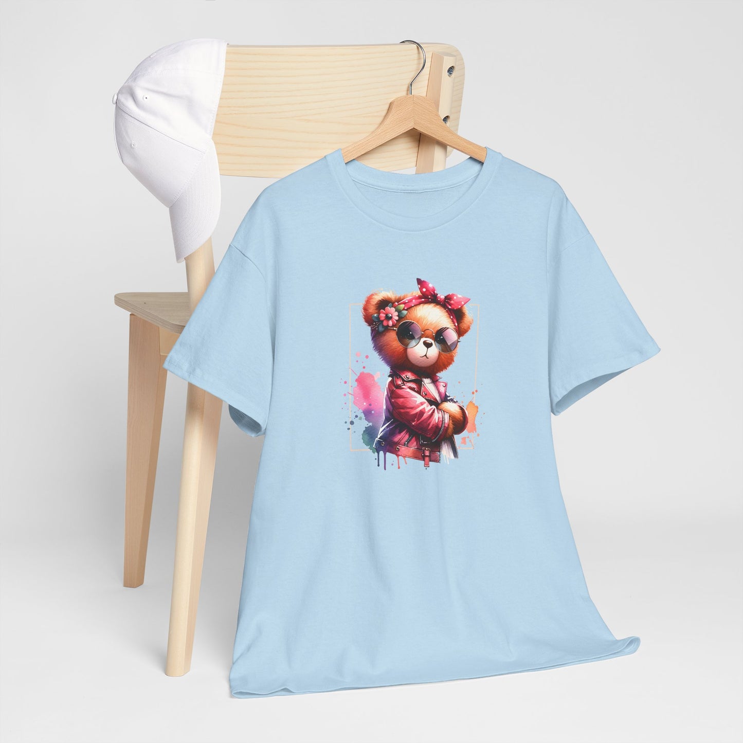 Princess Grace Cool Bear Graphic Unisex Heavy Cotton Tee Perfect for Casual Wear