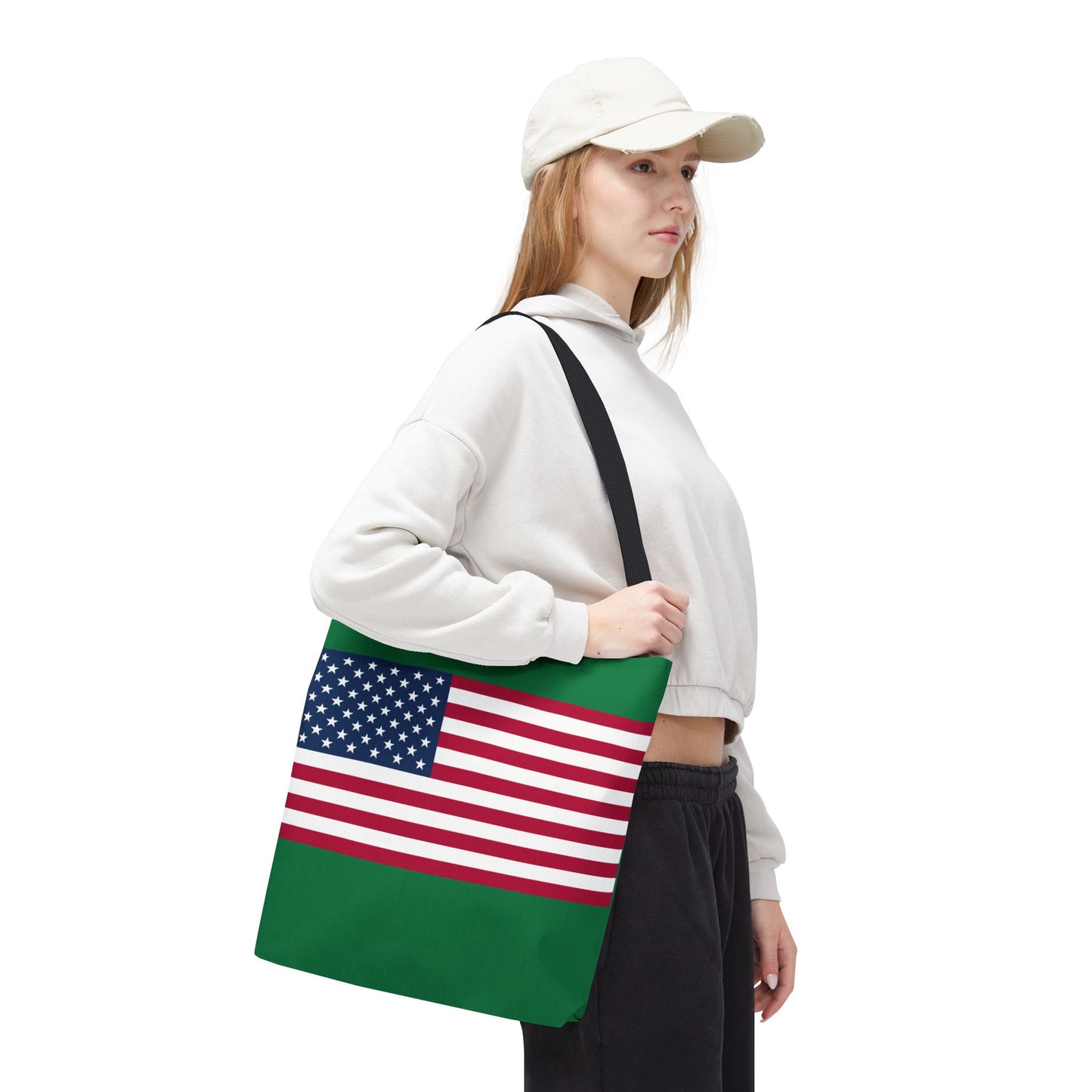 Princess Grace Patriotic Tote Bag USA Flag Design, Perfect for Independence Day