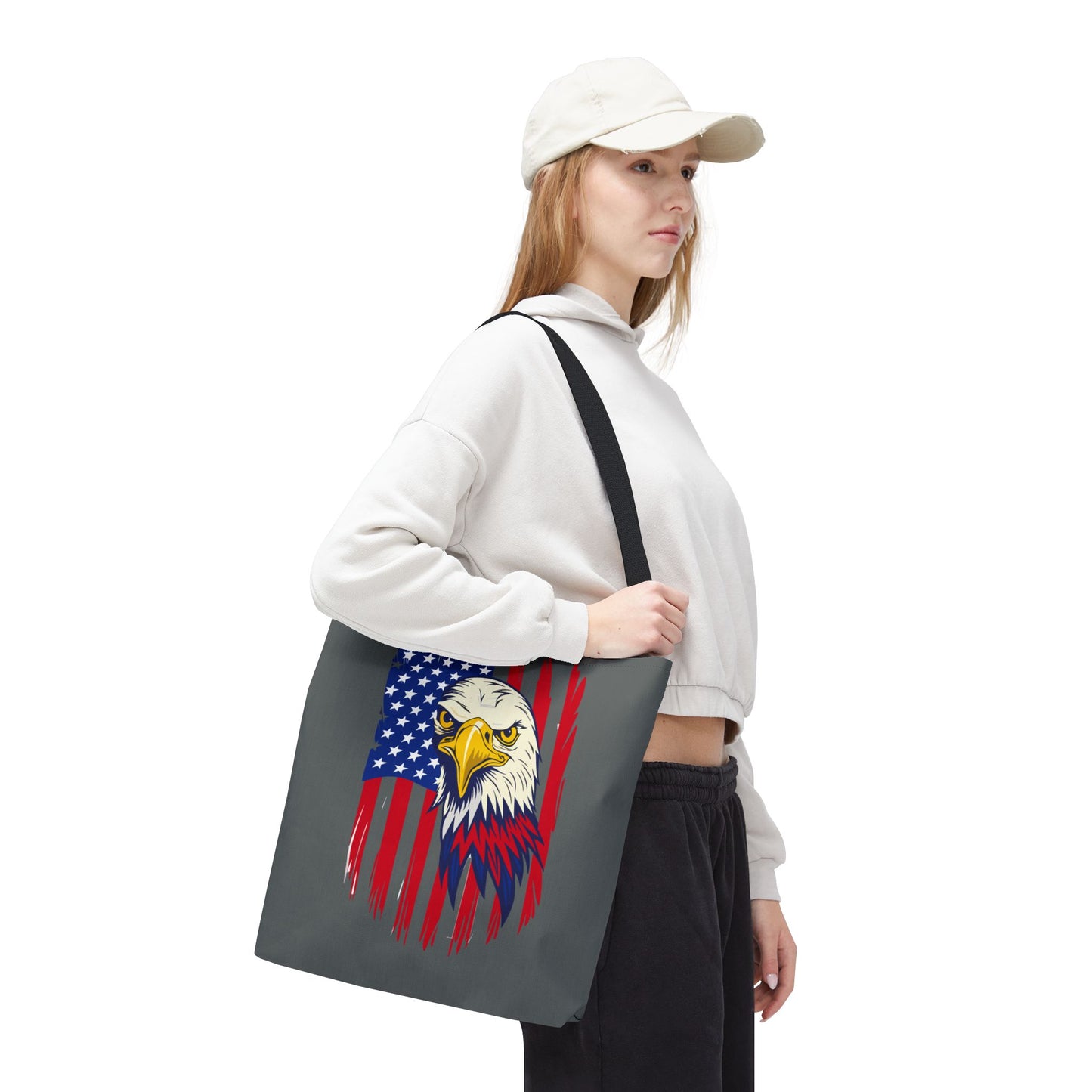 Princess Grace Patriotic Eagle Tote Bag American Flag Design