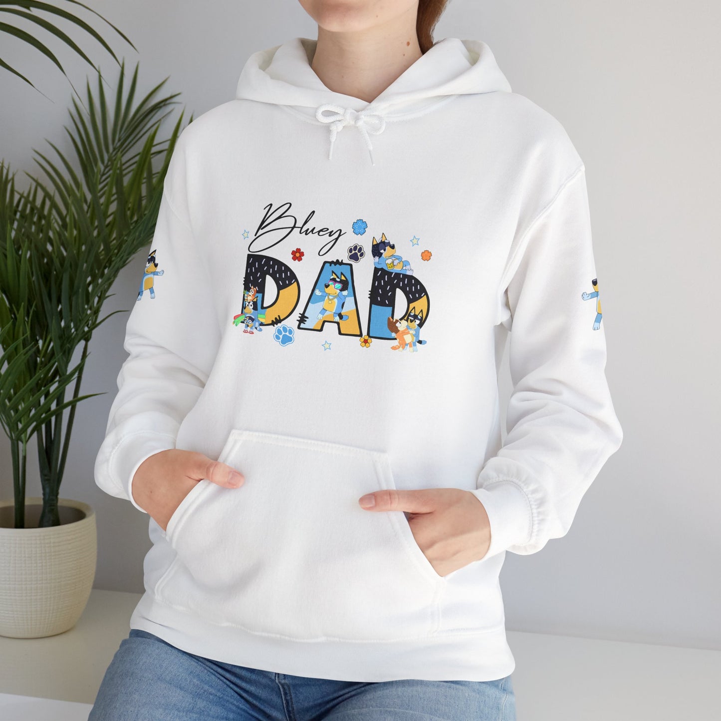 Princess Grace Bluey Funny "Baby's Dad" Unisex Hooded Sweatshirt ,Perfect Gift for New Dads